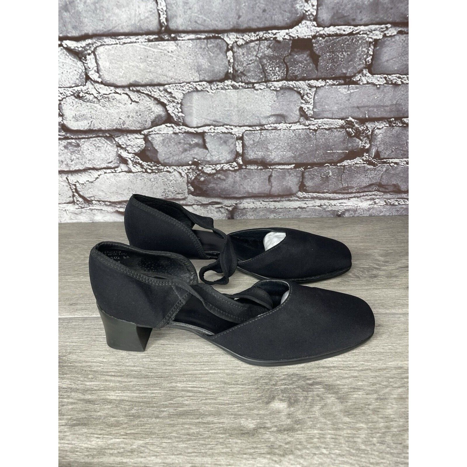 Other Munro American Whitney Black Fabric Elastic MaryJane Strap H Size US 8.5 / IT 38.5 - 11 Thumbnail