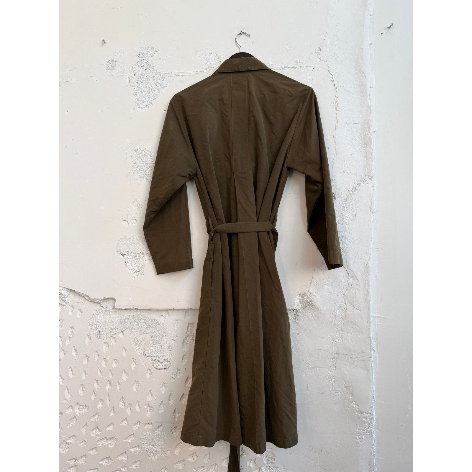 Jesse Kamm Jesse Kamm Olive Green Trench Coat Size ONE SIZE - 3 Thumbnail