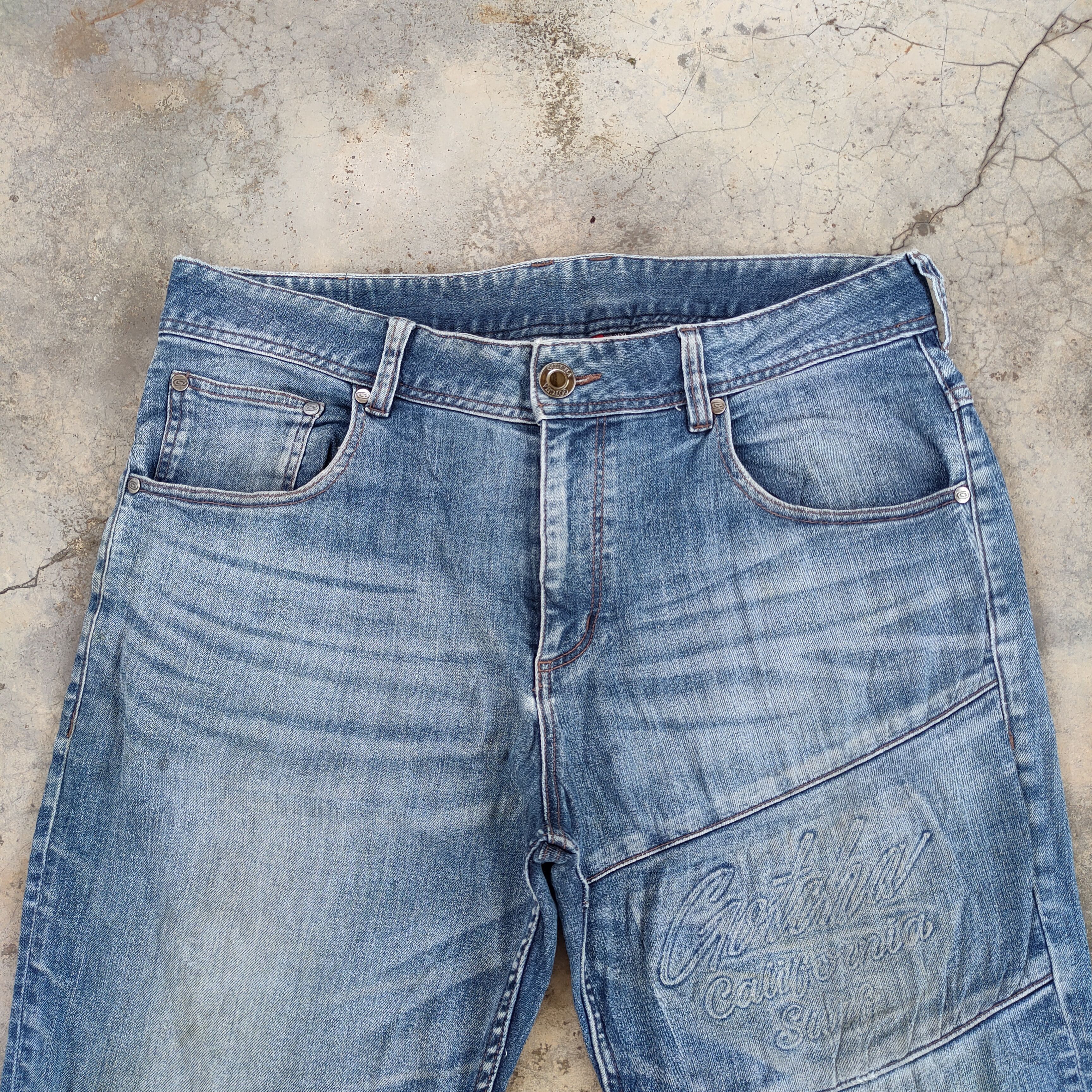 Gotcha × Jean VINTAGE GOTCHA FADED DISTRESSED JEANS DENIM PANTS Size US 37 - 4 Thumbnail