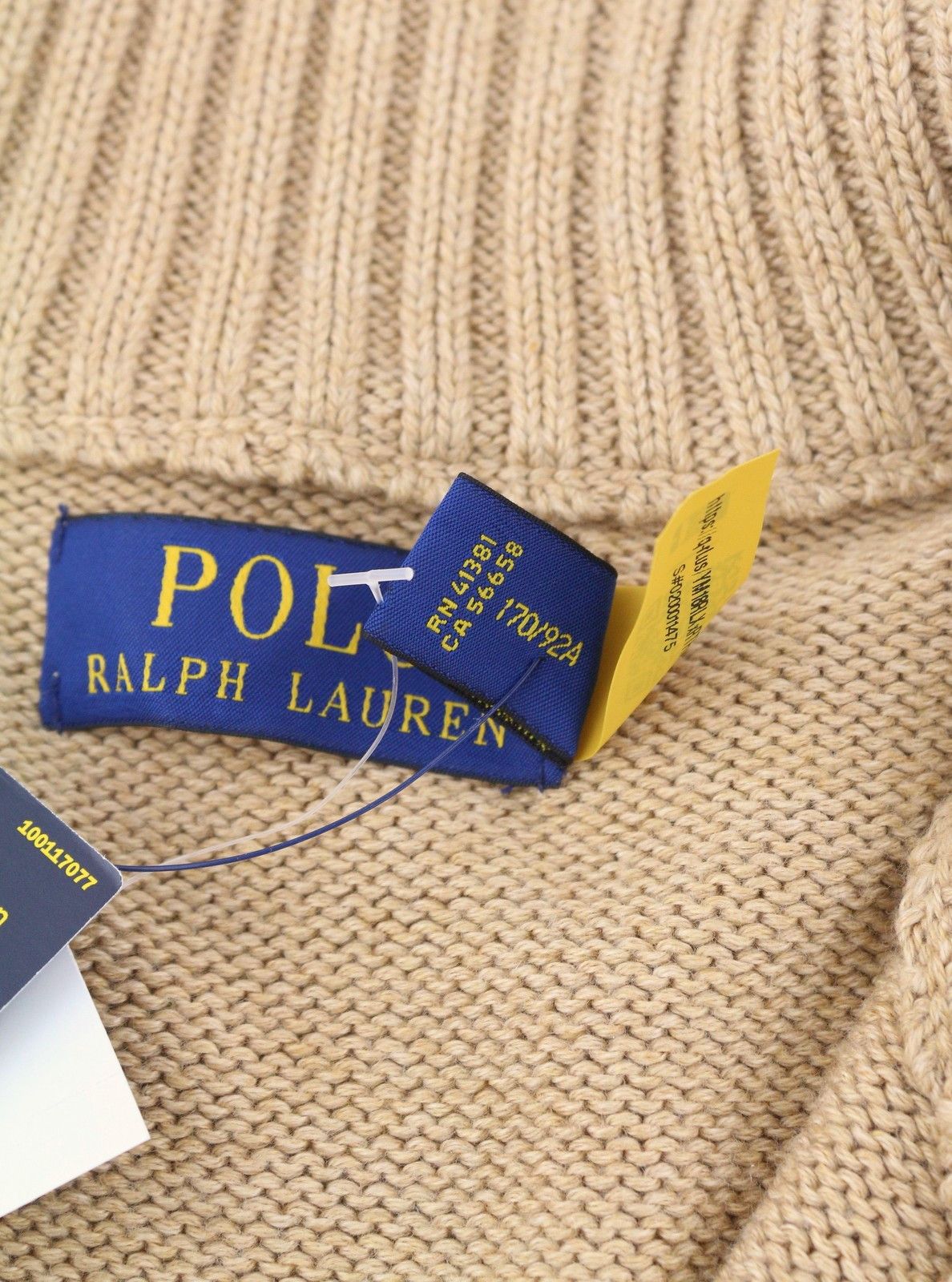 Ralph Lauren BROWN S Half Zip Neck Pullover Jumper 86936 Size US S / EU 44-46 / 1 - 8 Thumbnail
