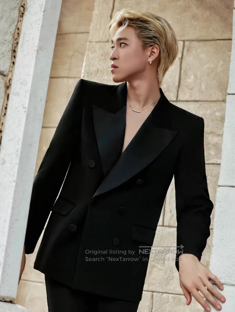 Saint Laurent Paris Saint Laurent Paris Black Double-breasted Broad Shoulders Size US S / EU 44-46 / 1 - 6 Thumbnail