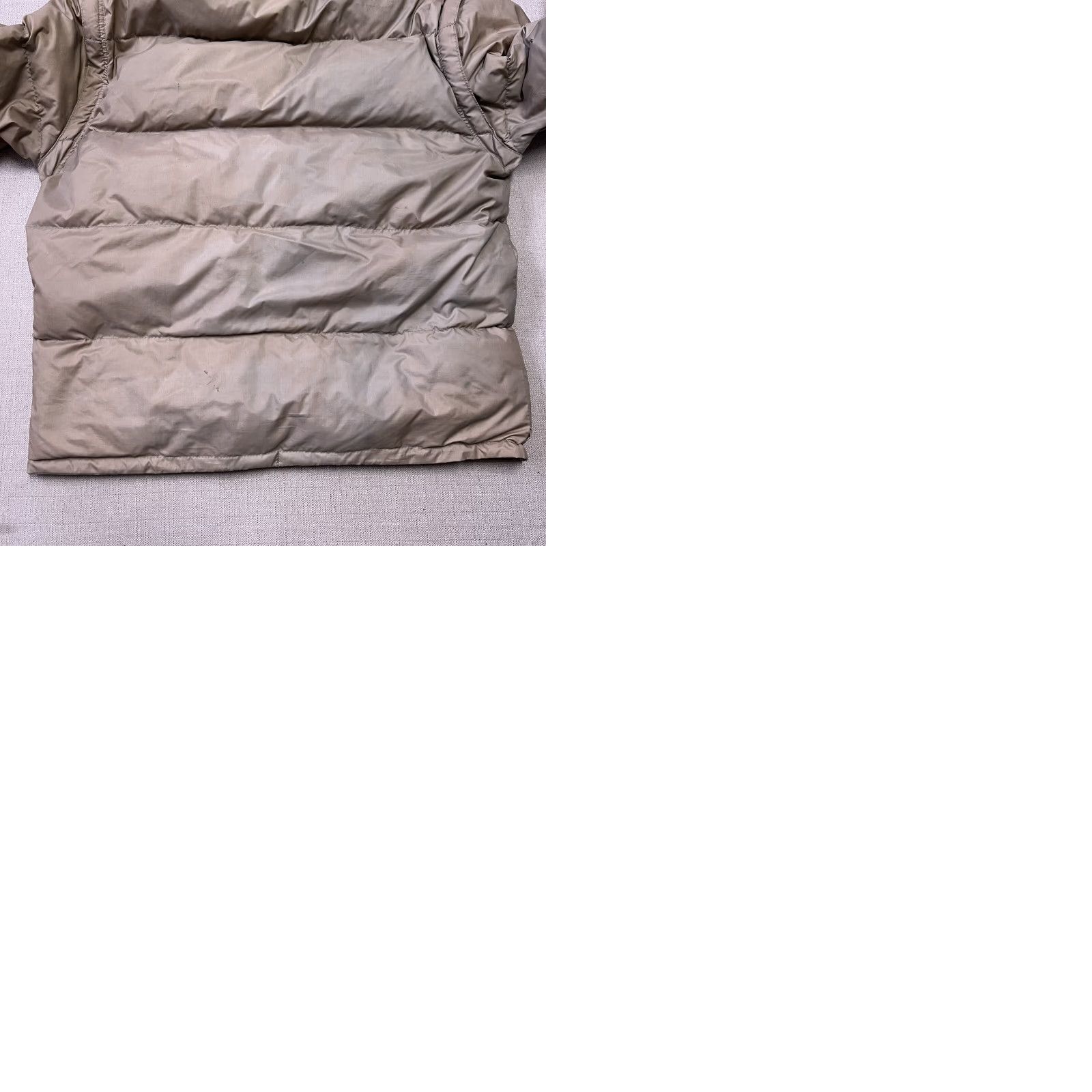 Vintage VINTAGE Ski Daddle Puffer Jacket Mens XL 60s 70s Snow Down Zip Up Beige Nylon Softshell Quilted Zipper Down Jacket Casual Skiing Front Zip Mid-Length Size US XL / EU 56 / 4 - 9 Thumbnail