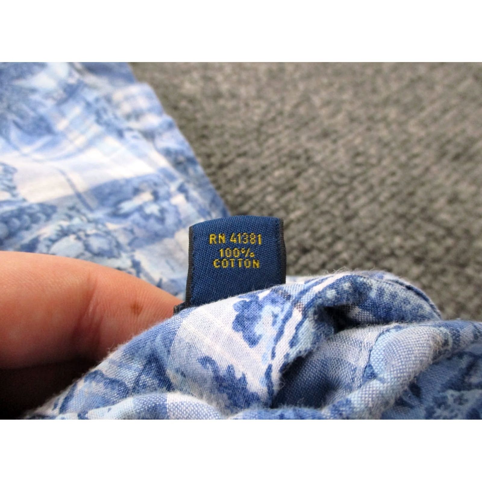 Ralph Lauren Ralph Lauren Shirt Mens M Blue Paisley Floral Plaid Button-Up Casual Summer White Space? Size US M / EU 48-50 / 2 - 7 Thumbnail