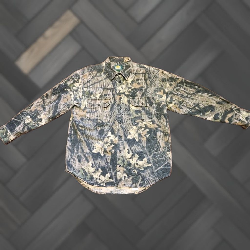 Vintage Cabela's Shirt Men L Tall LT Camo Mossy Oak Vintage Flannel Hunting Button-Up LS Size US L / EU 52-54 / 3 - 1 Thumbnail