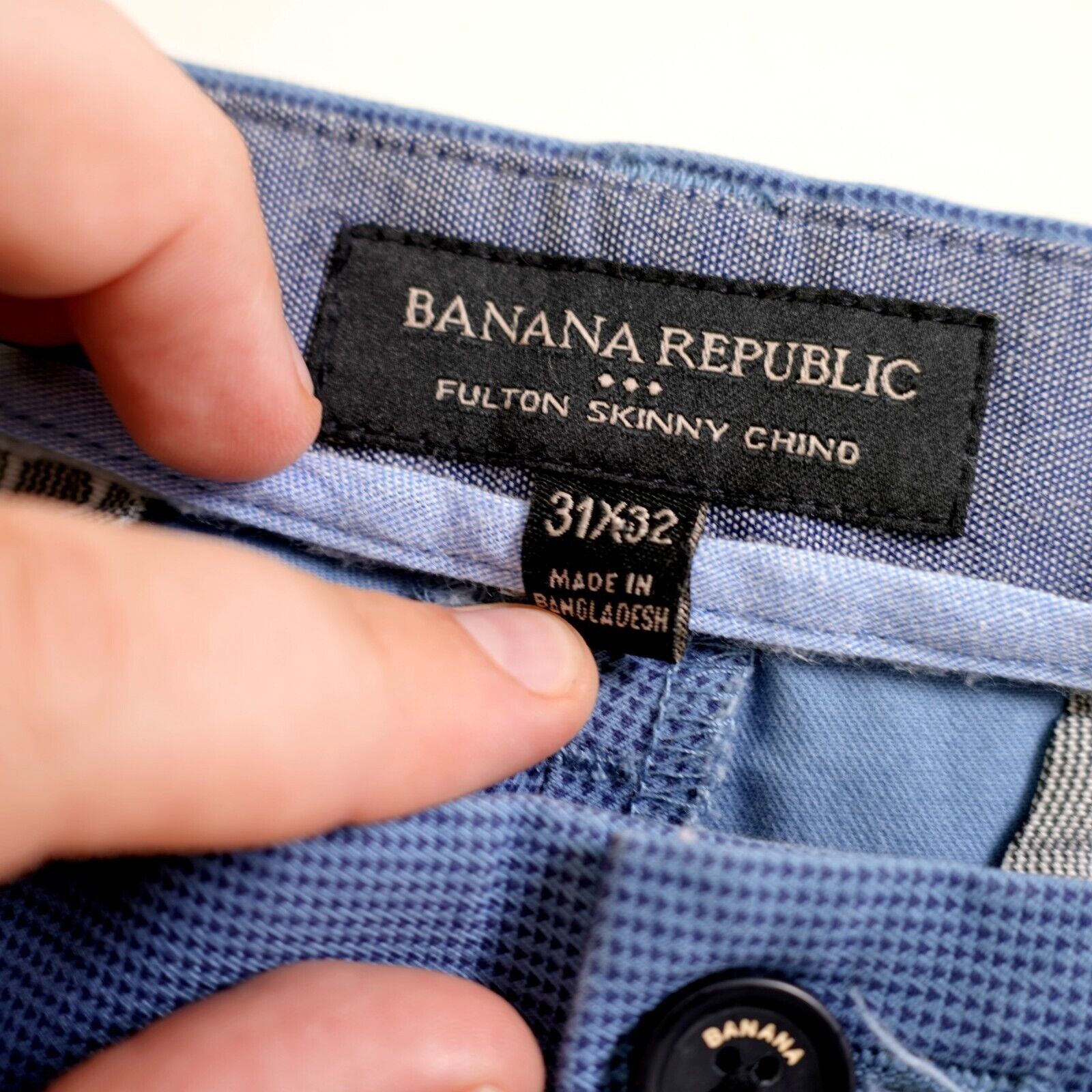 Banana Republic Banana Republic Fulton Skinny Chino Pants 32/32 Blue Flat Fr Size US 32 / EU 48 - 7 Thumbnail