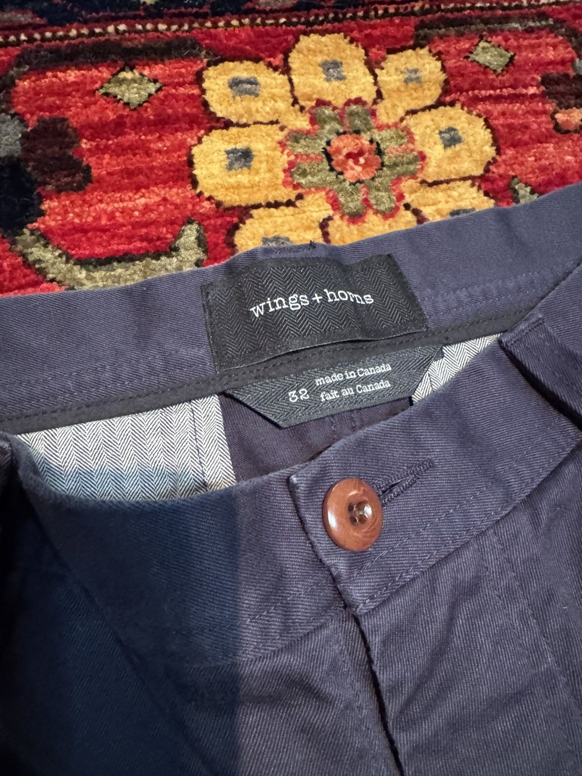 Wings + Horns Wings + Horns Navy Tokyo Pant Size US 32 / EU 48 - 3 Thumbnail
