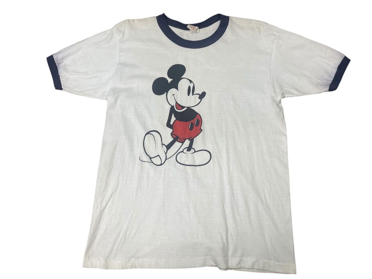 Mickey Mouse Vintage Mickey Mouse Big Logo Blue Ringer Size US XL / EU 56 / 4 - 1 Thumbnail