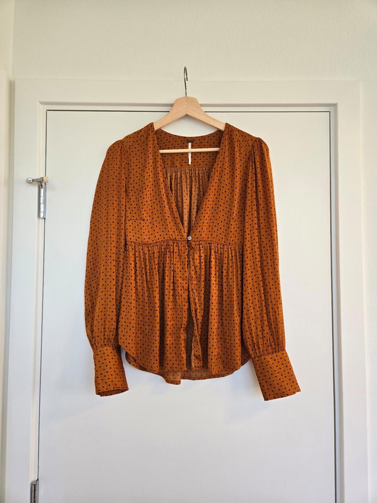 Free People Printed Button Front Blouse Size S / US 4 / IT 40 - 1 Thumbnail