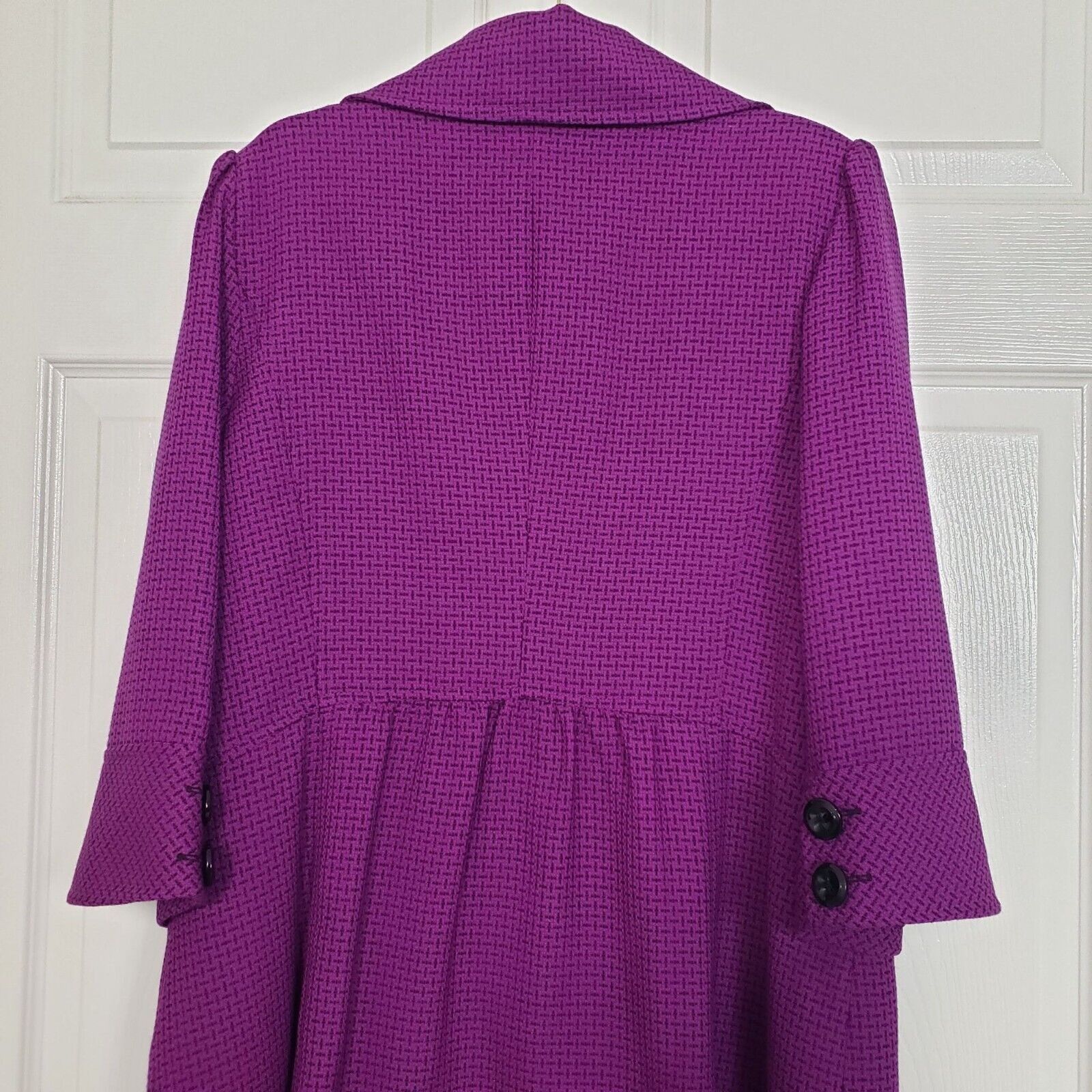 Designer Mary Kay Wool Blend Consultant Coat Womens Size 12 Purple Size XL / US 12-14 / IT 48-50 - 7 Thumbnail