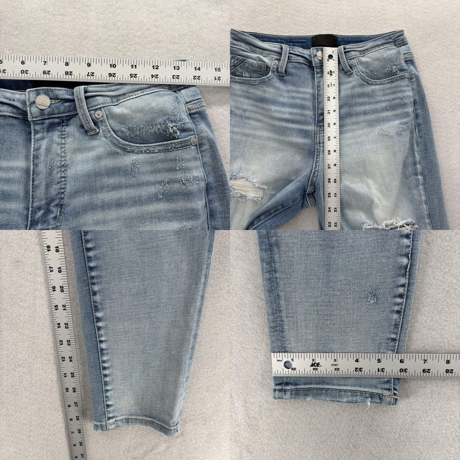 Buckle Black Buckle Black Jeans Womens 27 Light Wash Distressed Mom Jean High Rise Grunge Y2K Size 27" / US 4 / IT 40 - 8 Thumbnail