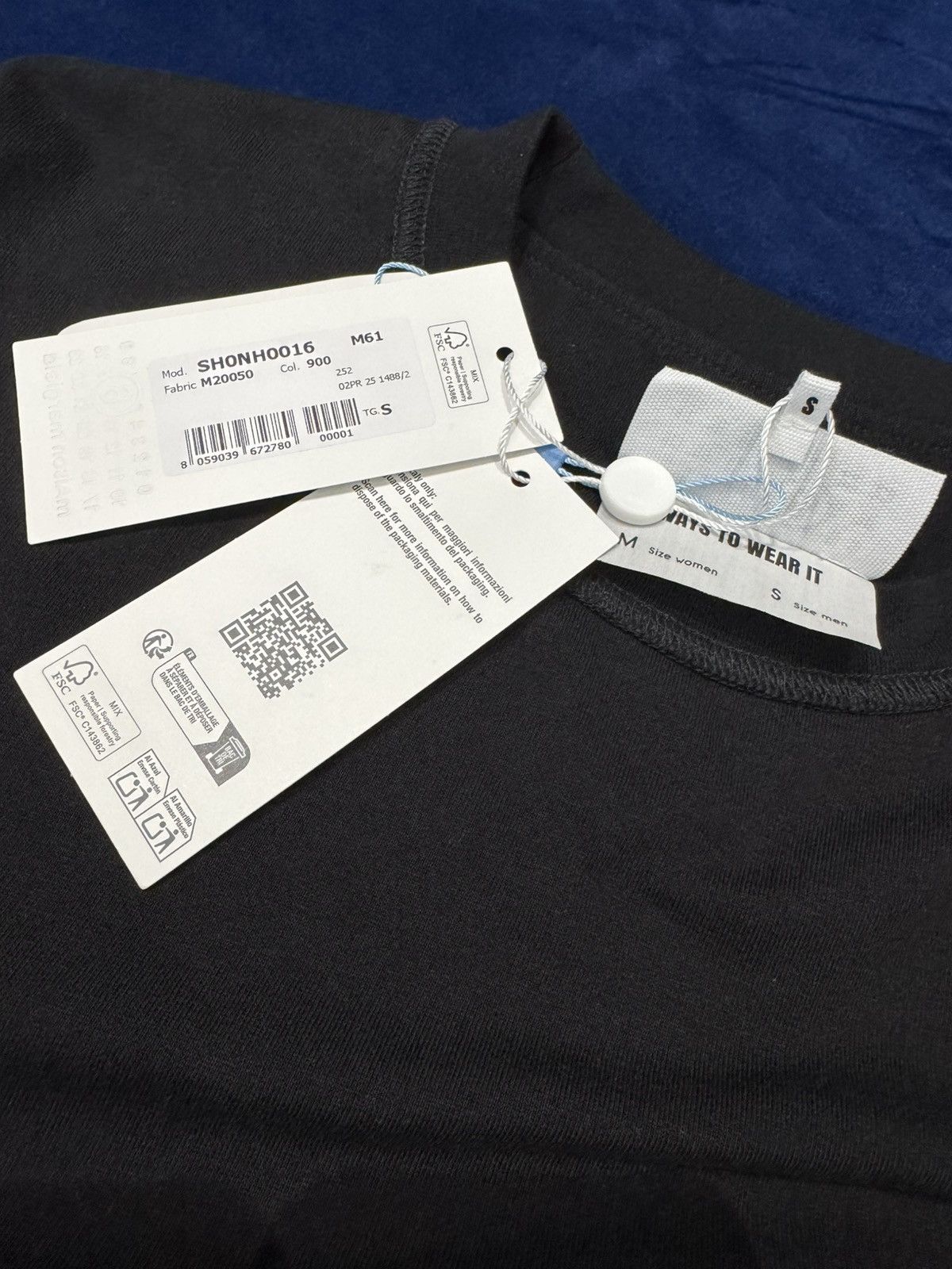 Maison Margiela NWT Pocket Logo Long Sleeve T-Shirt - Black, S Size US S / EU 44-46 / 1 - 4 Thumbnail