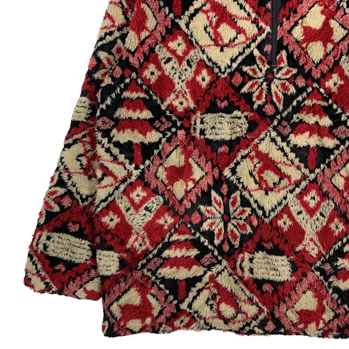 Vintage EMS Motif Design Fullprint Half Zip Pullover Fleece #0002-C1 Size M / US 6-8 / IT 42-44 - 4 Thumbnail