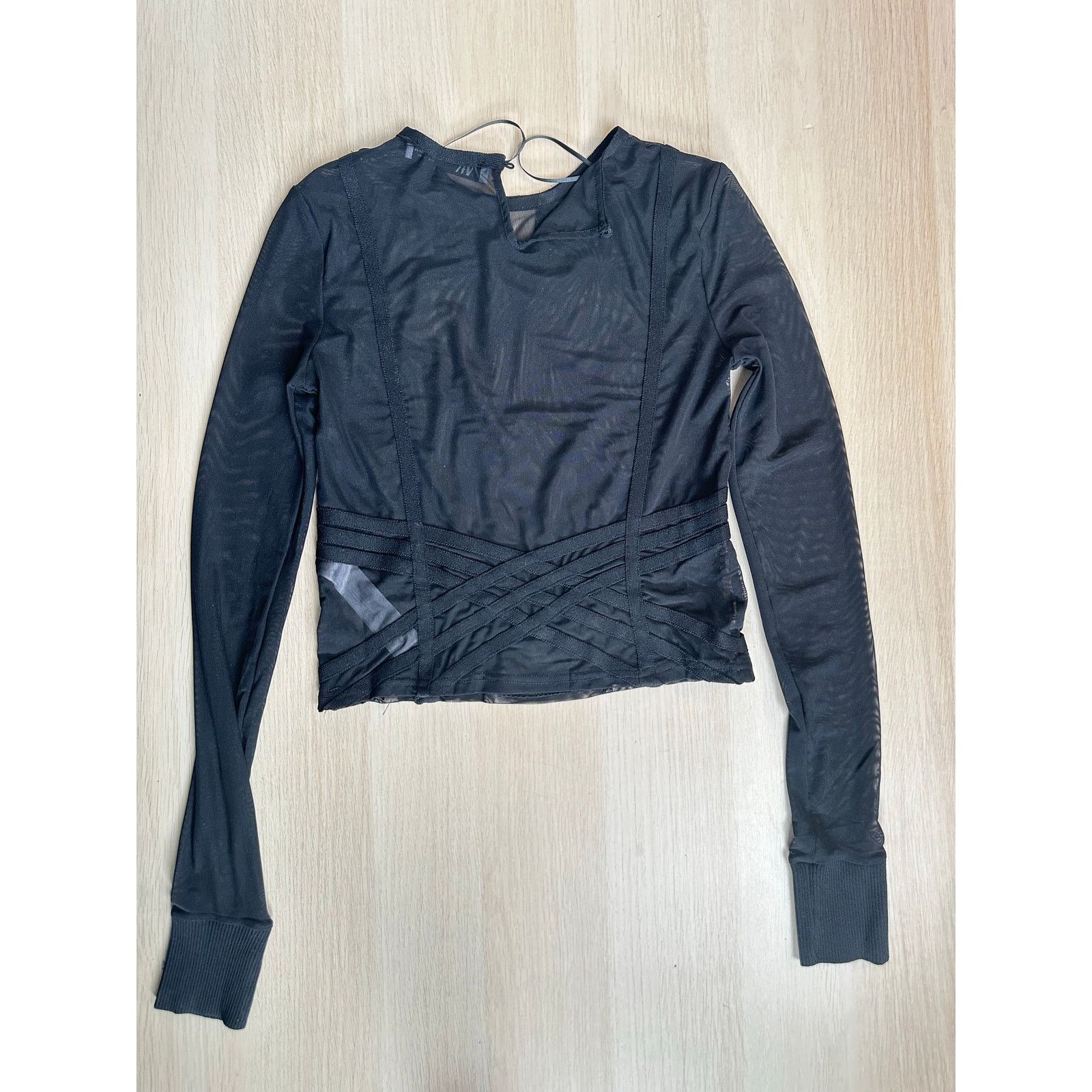 Zara Zara Black Sheer Top - Size S - New Size S / US 4 / IT 40 - 2 Thumbnail