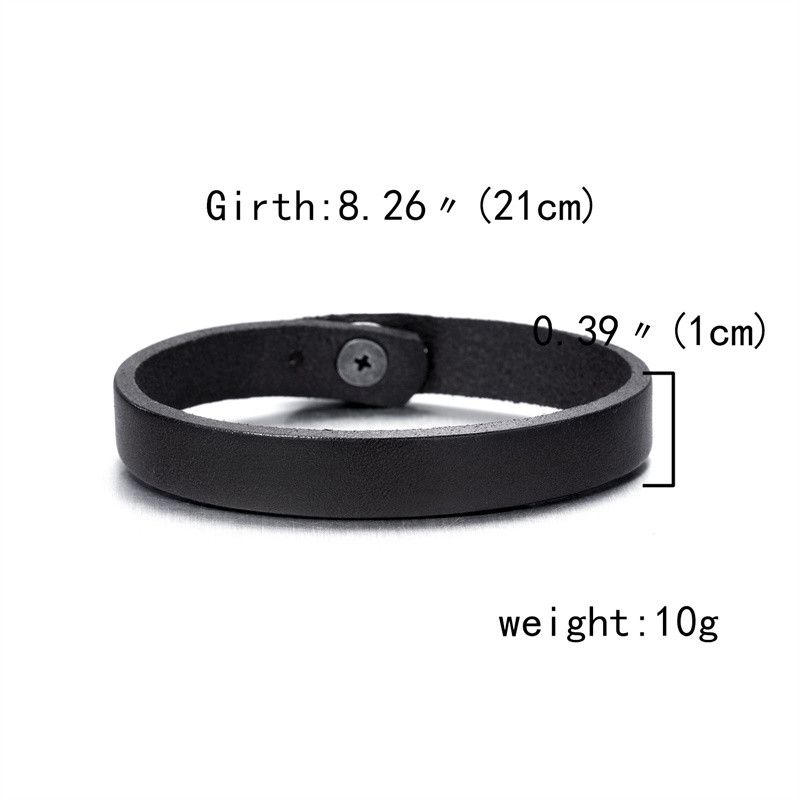 Japanese Brand Simple Leather Bracelet Size ONE SIZE - 3 Thumbnail