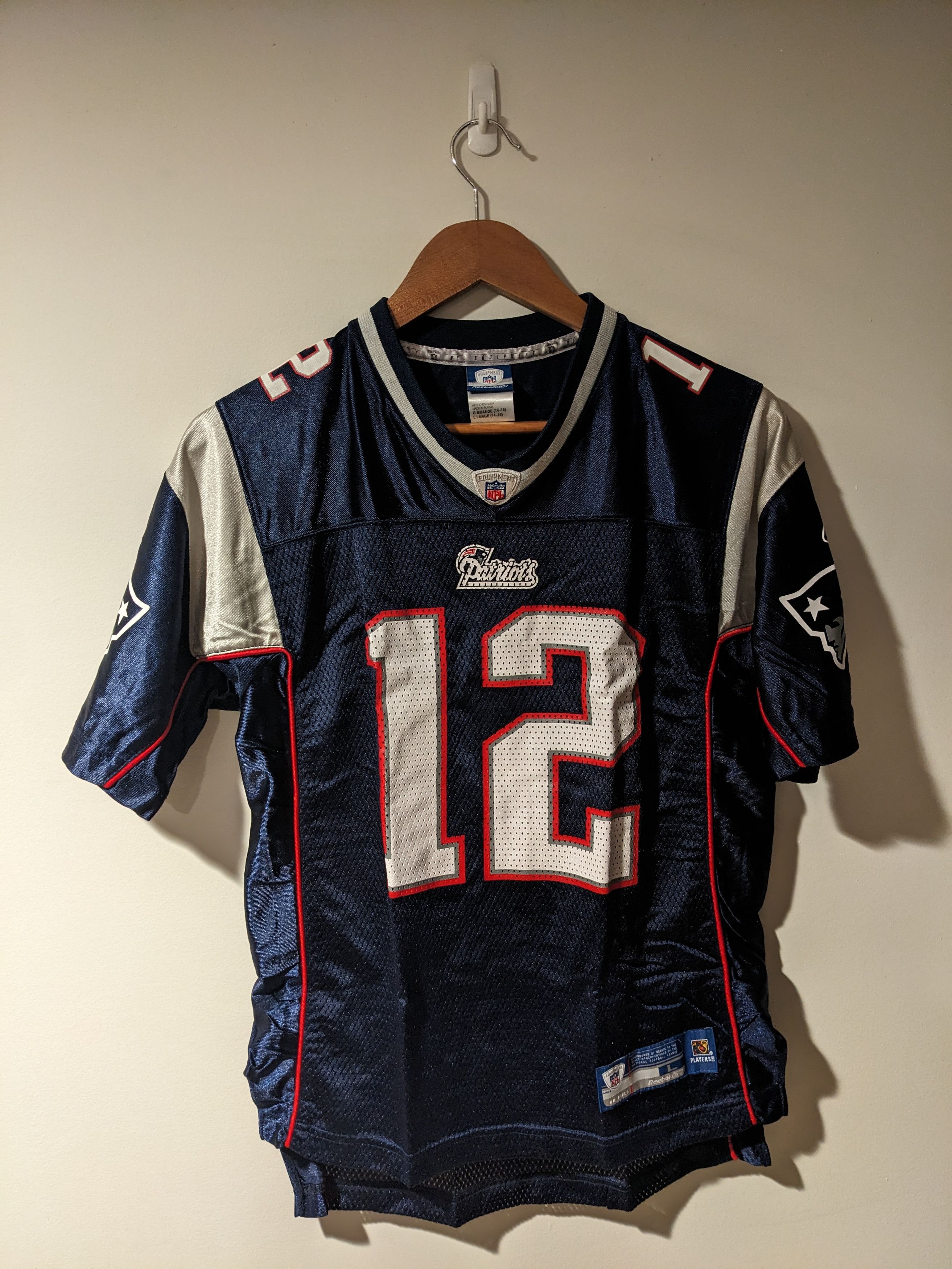 NFL × Vintage Vintage Y2K New England Patriots Brady Youth Large Jersey Size US L / EU 52-54 / 3 - 3 Thumbnail