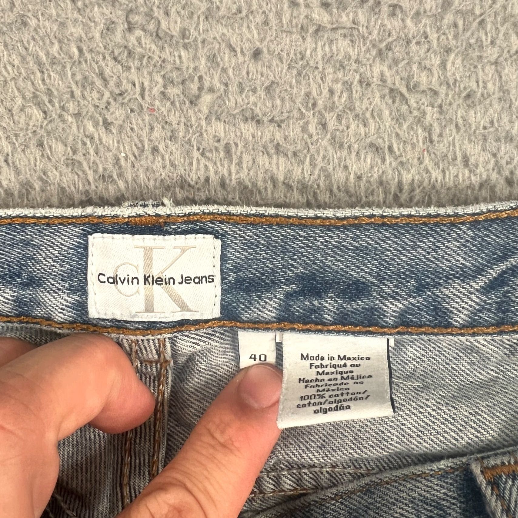 Calvin Klein Vintage 90s Calvin Klein Jeans Mens 40 Denim Shorts Easy Fit Short Size US 40 / EU 56 - 6 Thumbnail