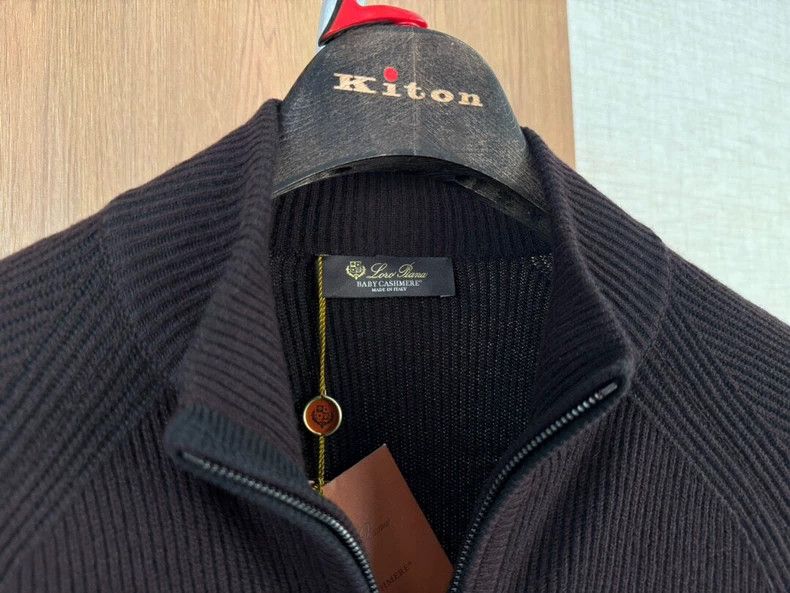 Loro Piana Cashmere Ribbed Zip Cardigan