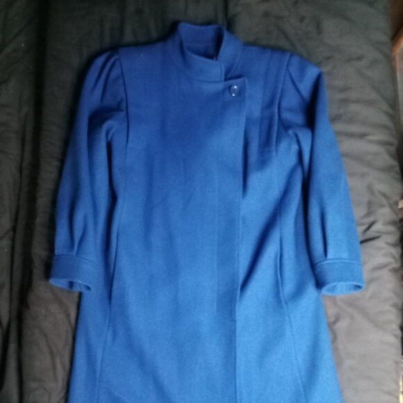 Other Vintage 60s Jill Jr. Wool Overcoat Blue ILGWU Size US M / EU 48-50 / 2 - 2 Thumbnail