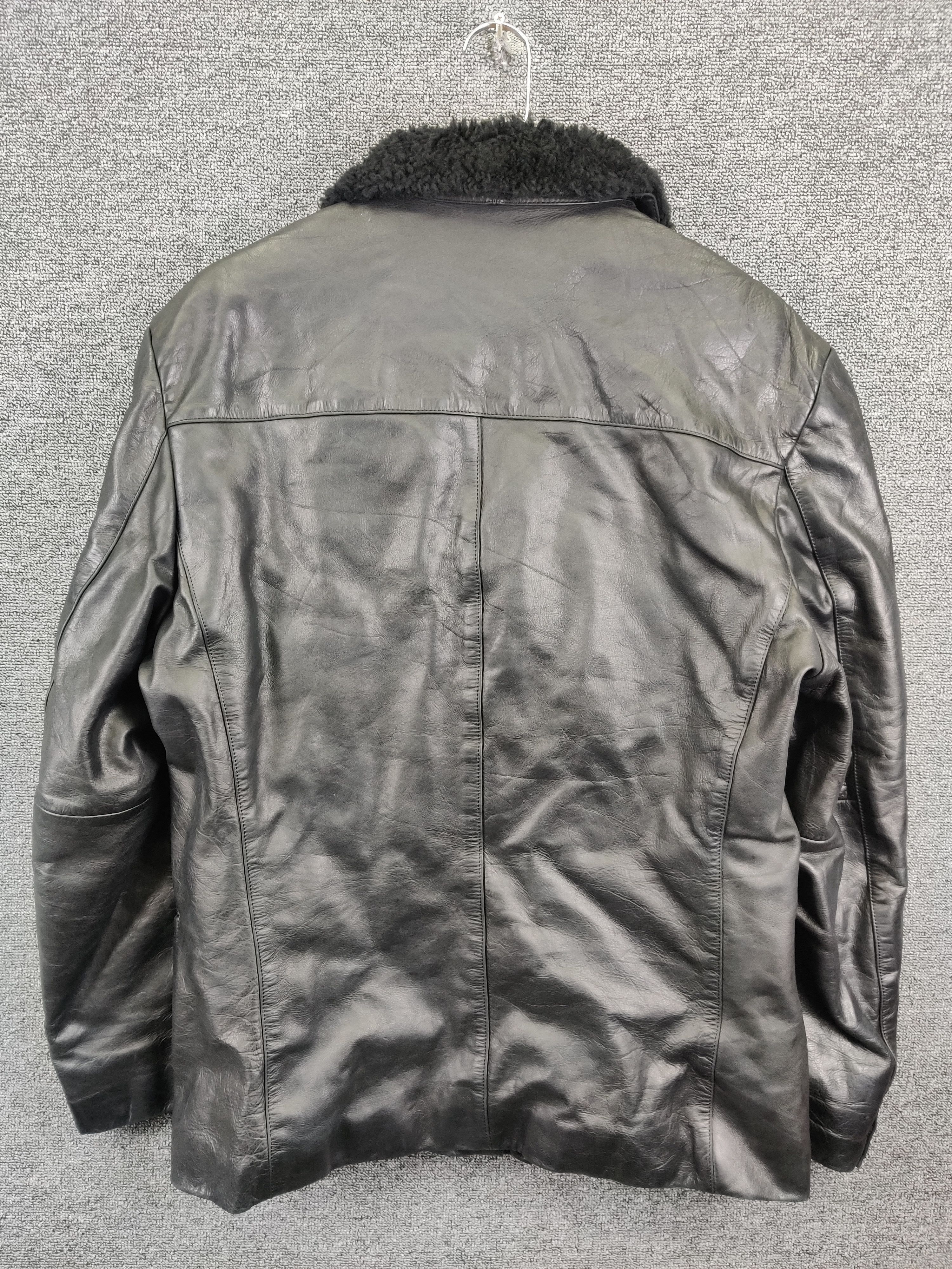 Versus Versace Vintage Versus Versace Double Burton Leather Fur Jacket Size US L / EU 52-54 / 3 - 5 Thumbnail