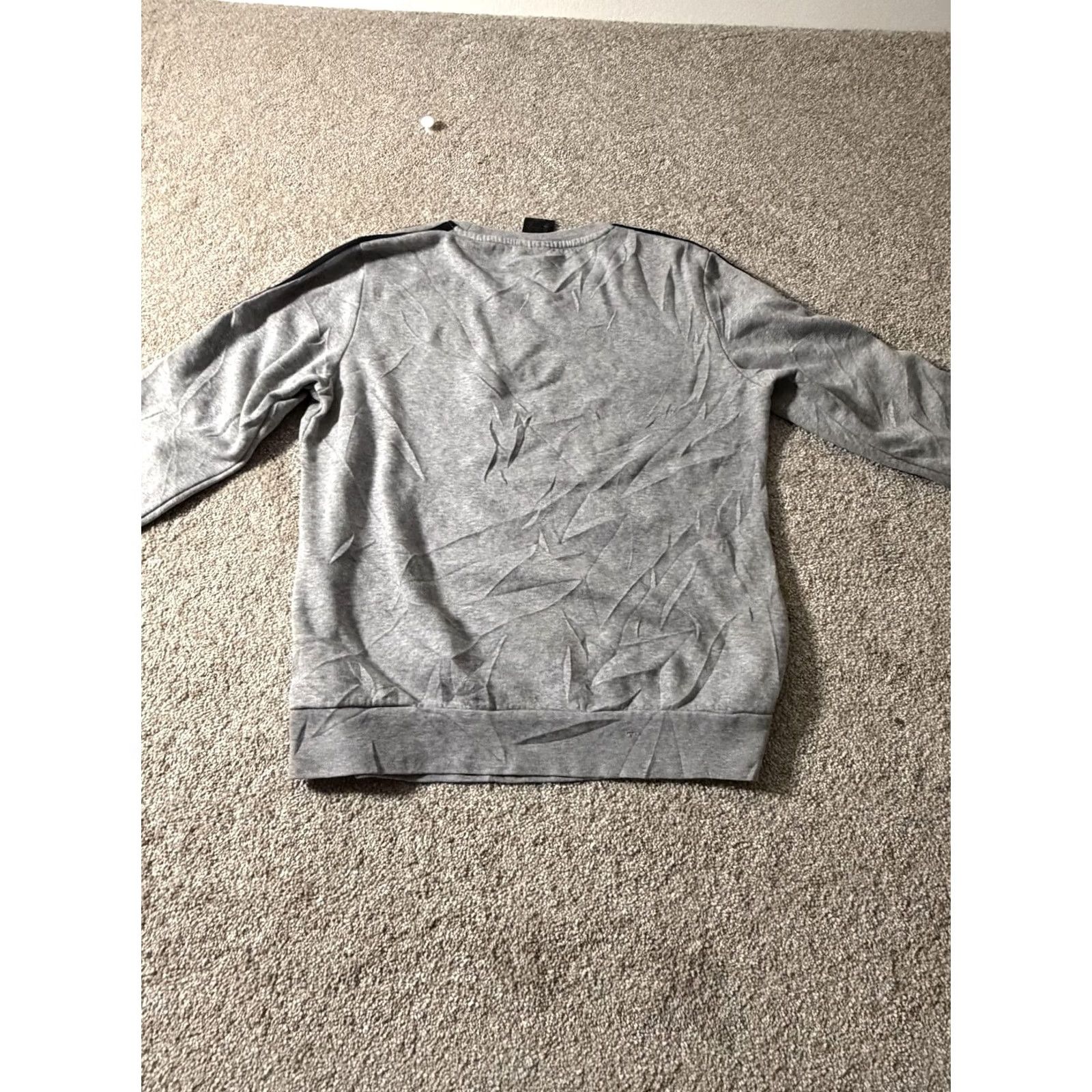 Adidas Adidas Sweatshirt Mens Medium Gray 3-Stripes Fleece Pullover Crewneck Athletic Shirt Size US M / EU 48-50 / 2 - 6 Thumbnail