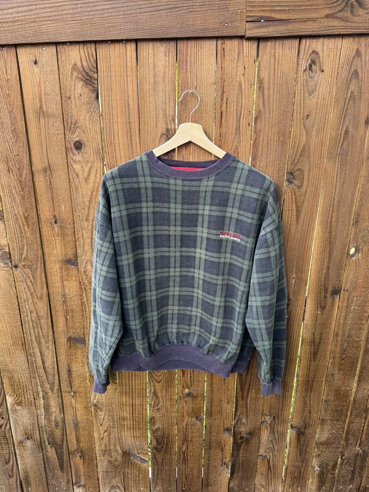 Chaps Ralph Lauren × Vintage Vintage Checkered Chaps Ralph Lauren Crewneck Size US L / EU 52-54 / 3 - 1 Thumbnail