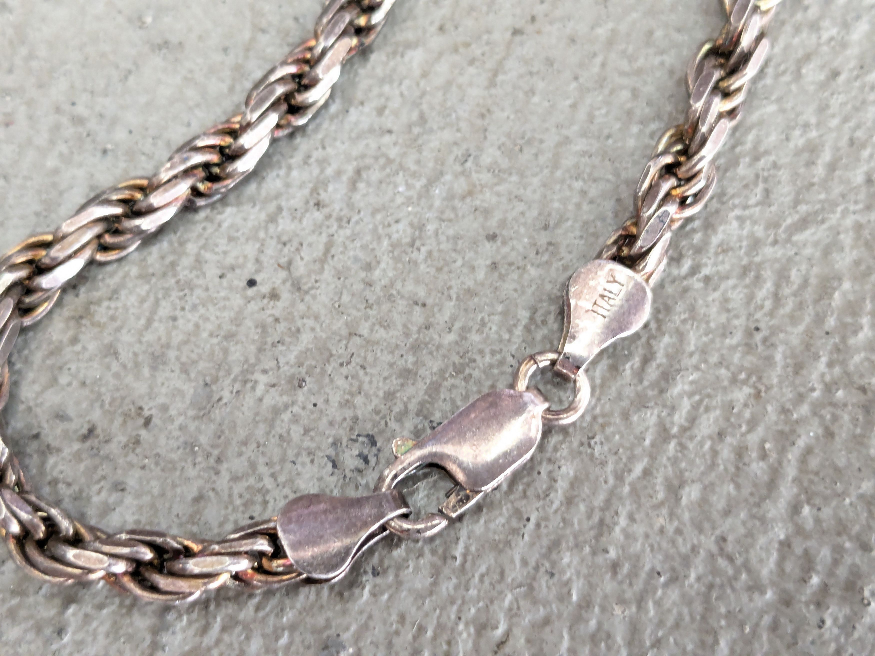 Jewelry × Vintage Vintage Sterling Silver Bracelet Rope Twist 8" Italy Size ONE SIZE - 11 Thumbnail