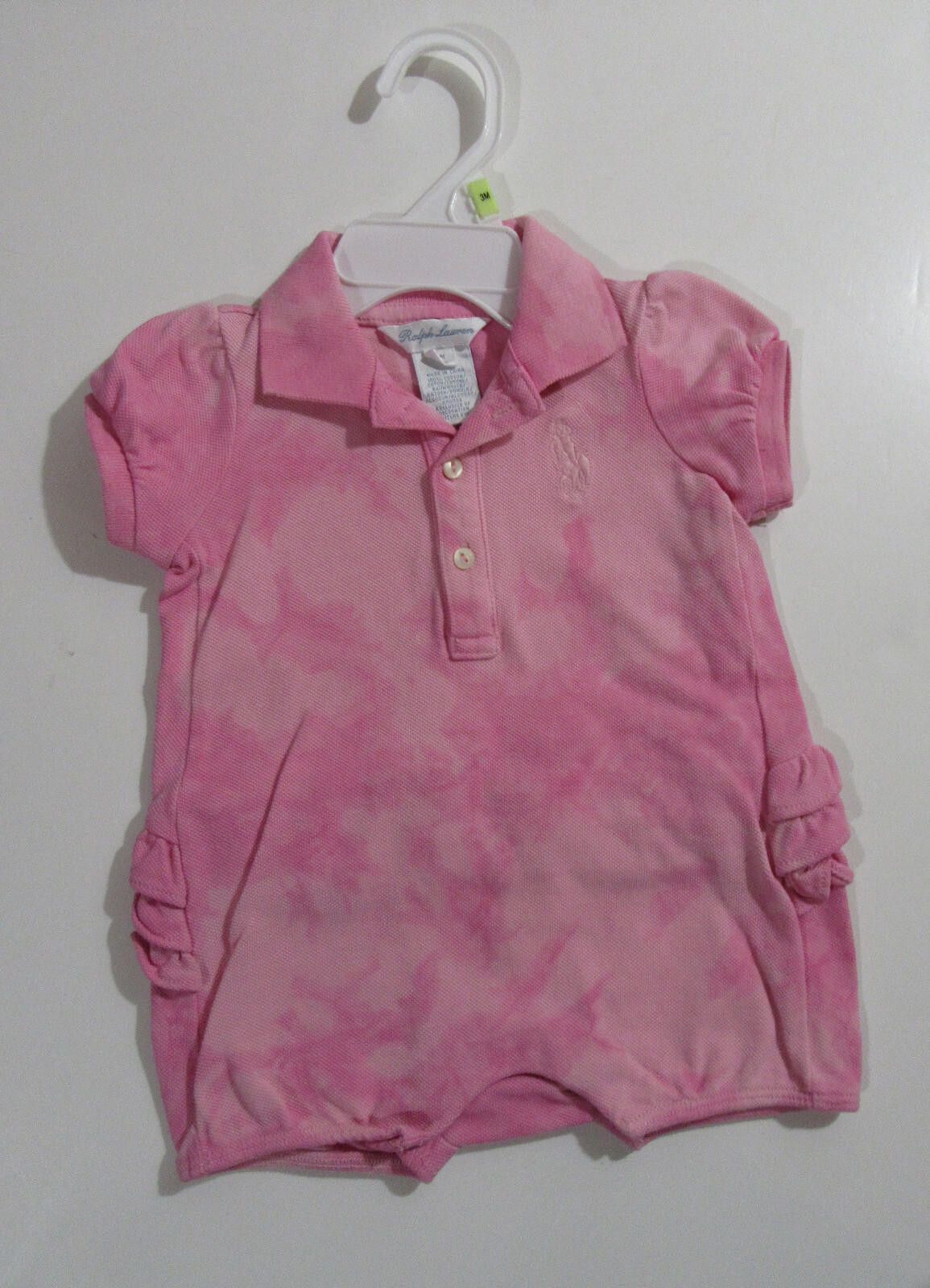 Polo Ralph Lauren Polo Ralph Lauren One Pc. Big Pony Tie Dye Romper Pink 3M Size ONE SIZE - 2 Thumbnail