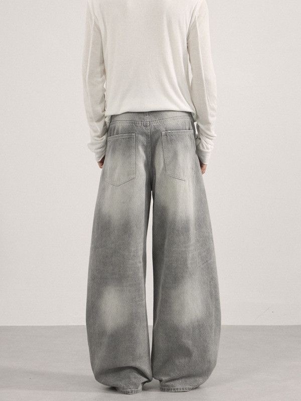 Japanese Brand American retro tie-dye loose wide-leg curved jeans Size US 32 / EU 48 - 5 Thumbnail