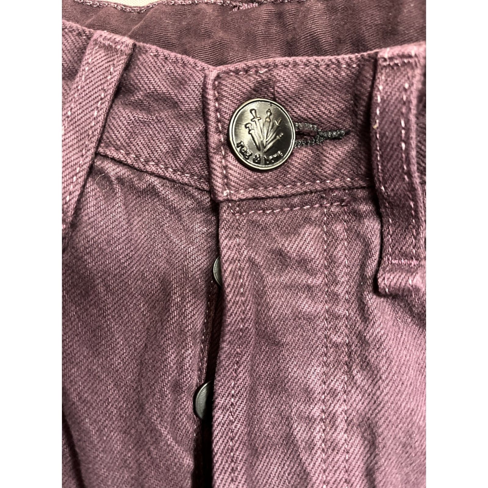 Rag & Bone VINTAGE Rag & Bone Women’s Jeans Ankle Slim Fit 26 High-Rise Cotton Native Plum Fall Winter Size ONE SIZE - 4 Thumbnail