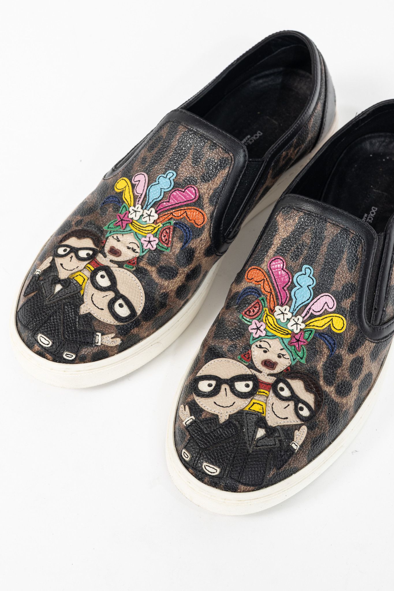 Dolce & Gabbana Dolce & Gabbana DG Family Leopard Slip-On Sneakers Size US 5.5 / IT 35.5 - 7 Thumbnail