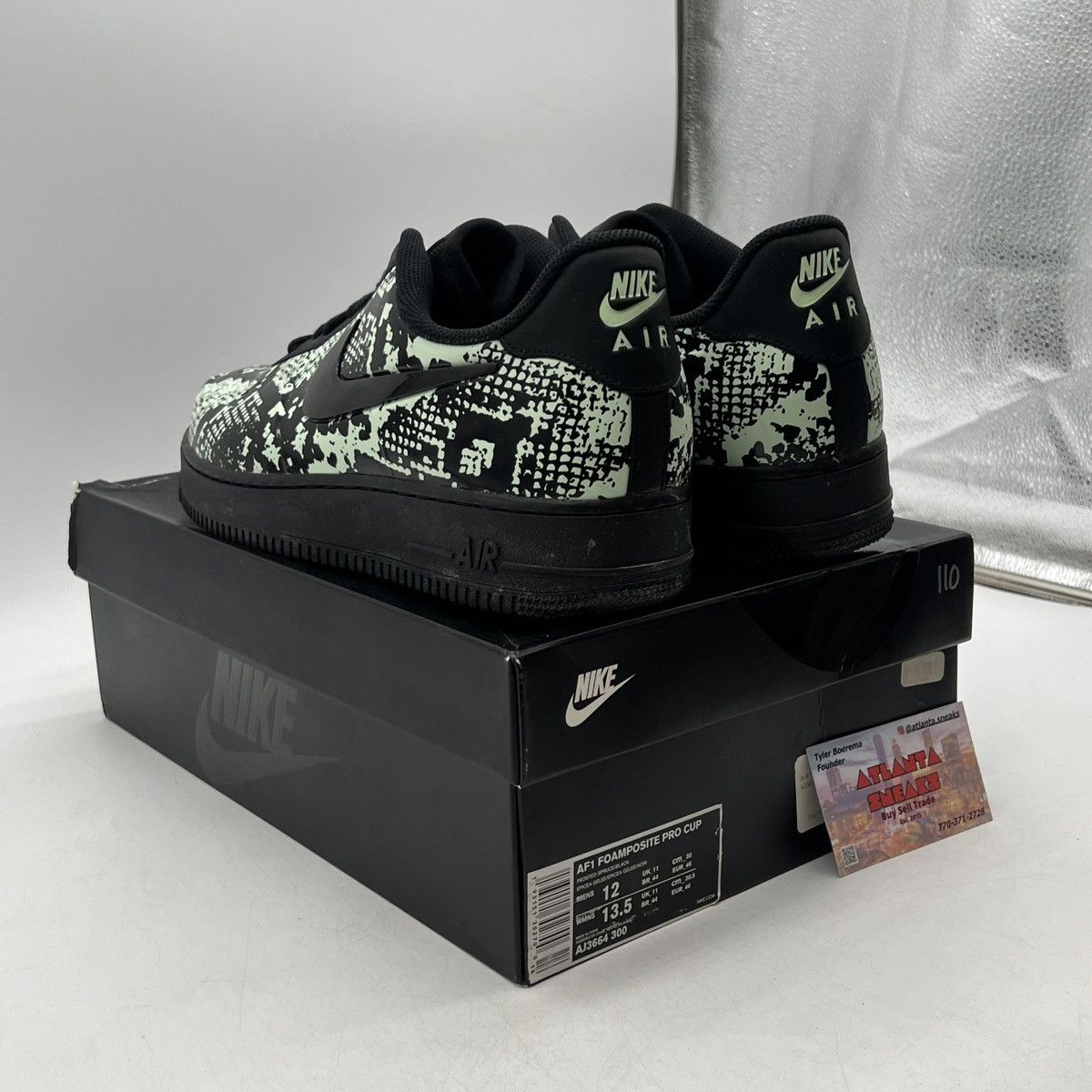 Nike Air Force 1 Foamposite glow snakeskin Size US 12 / EU 45 - 4 Thumbnail