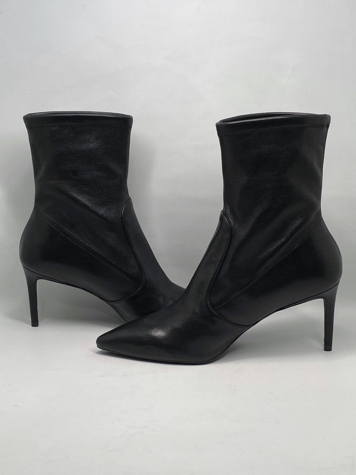 Stuart Weitzman Linsi 75 Leather Sock Bootie size 11