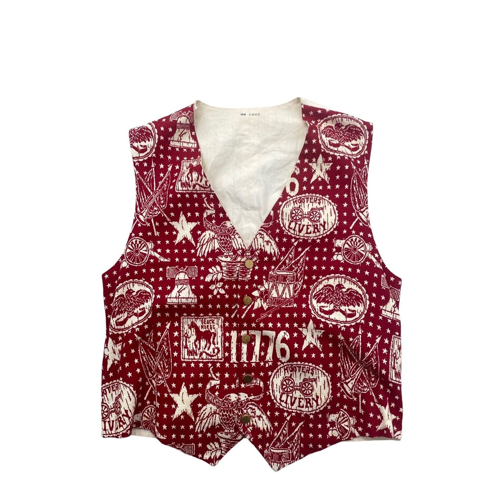 Other Unisex Vintage Red Cream Hooters Livery UGLY CHRISTMAS Vest Size US L / EU 52-54 / 3 - 10 Thumbnail