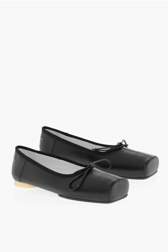 Maison Margiela MM6 Squared Tip Leather Ballerina Size US 10 / IT 40 - 1 Thumbnail