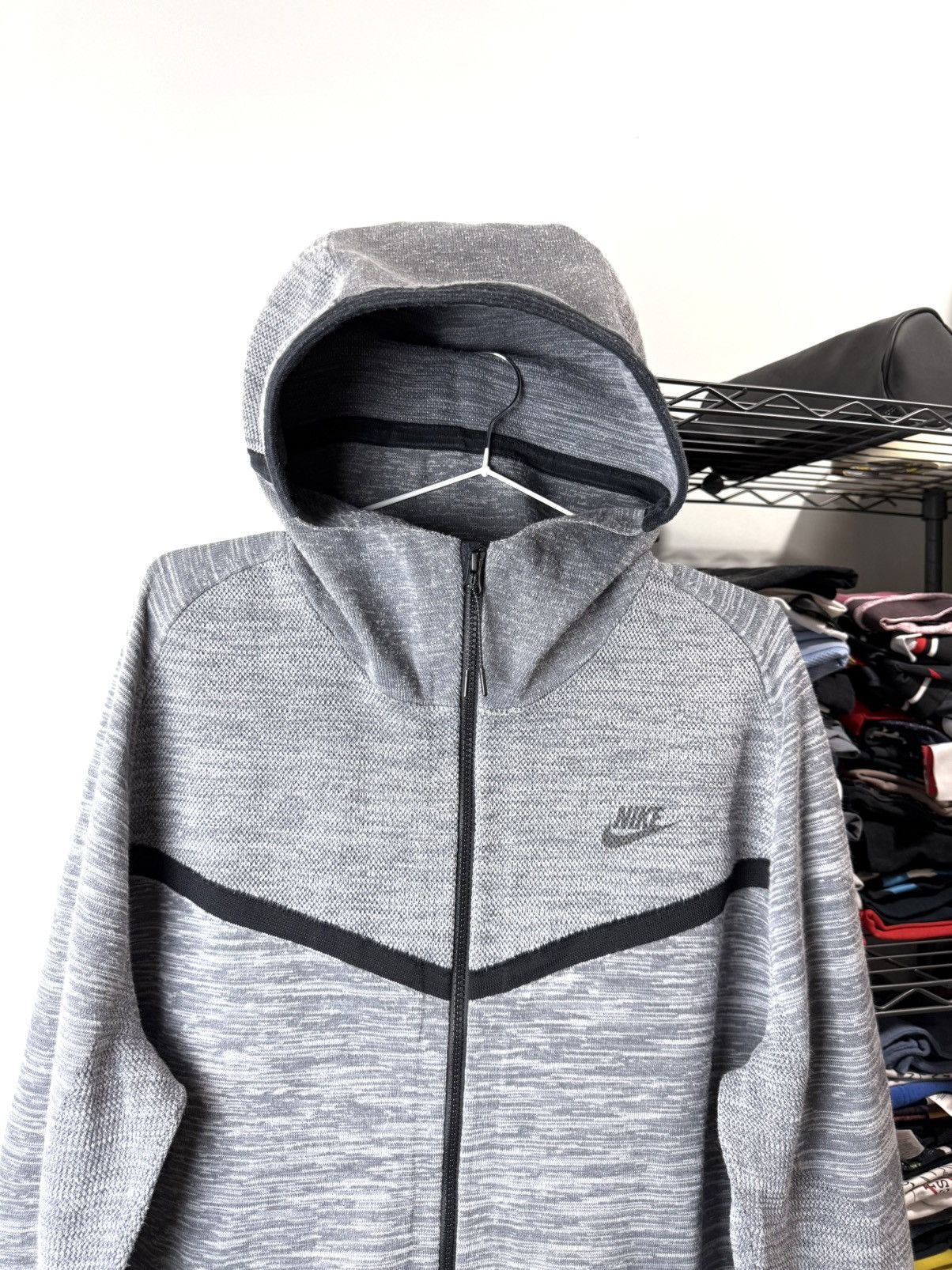 Nike Vintage Nike Tech Fleece Knitted Knit Hoodie Roger Federer Size US L / EU 52-54 / 3 - 3 Thumbnail