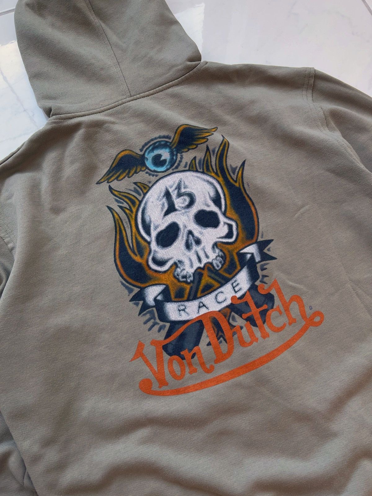 Japanese Brand × Von Dutch Vintage Y2K Von Dutch Race 13 Zip Up Hoodie Size US M / EU 48-50 / 2 - 4 Thumbnail