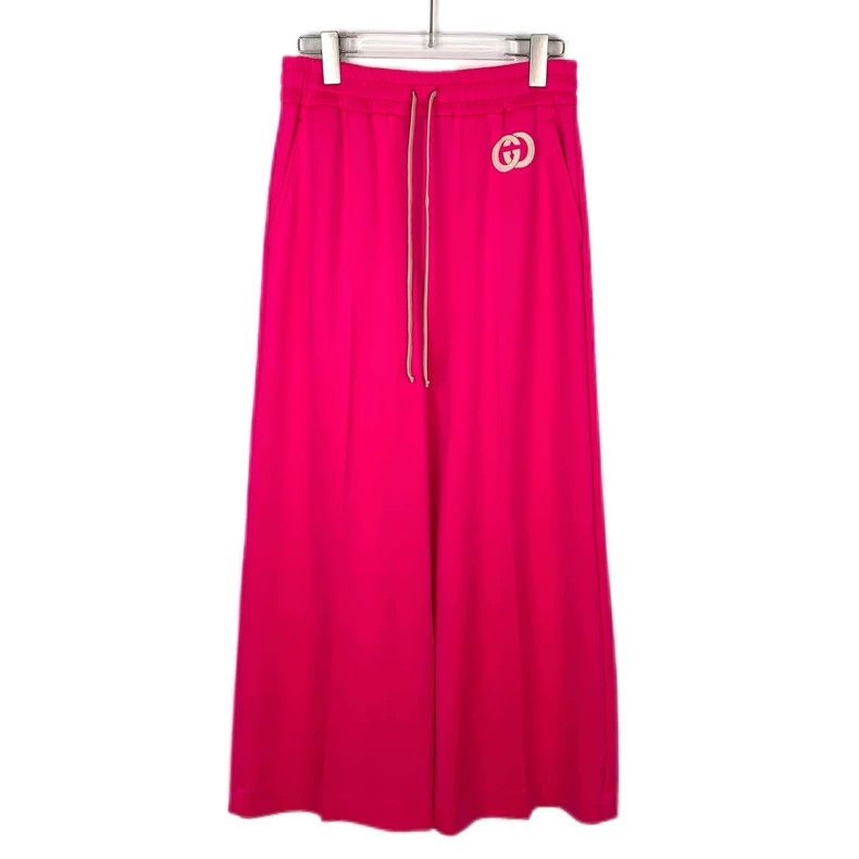 Gucci Gucci Size S Double G patch rose-red straight casual trouse Size 30" / US 8 / IT 44 - 1 Thumbnail