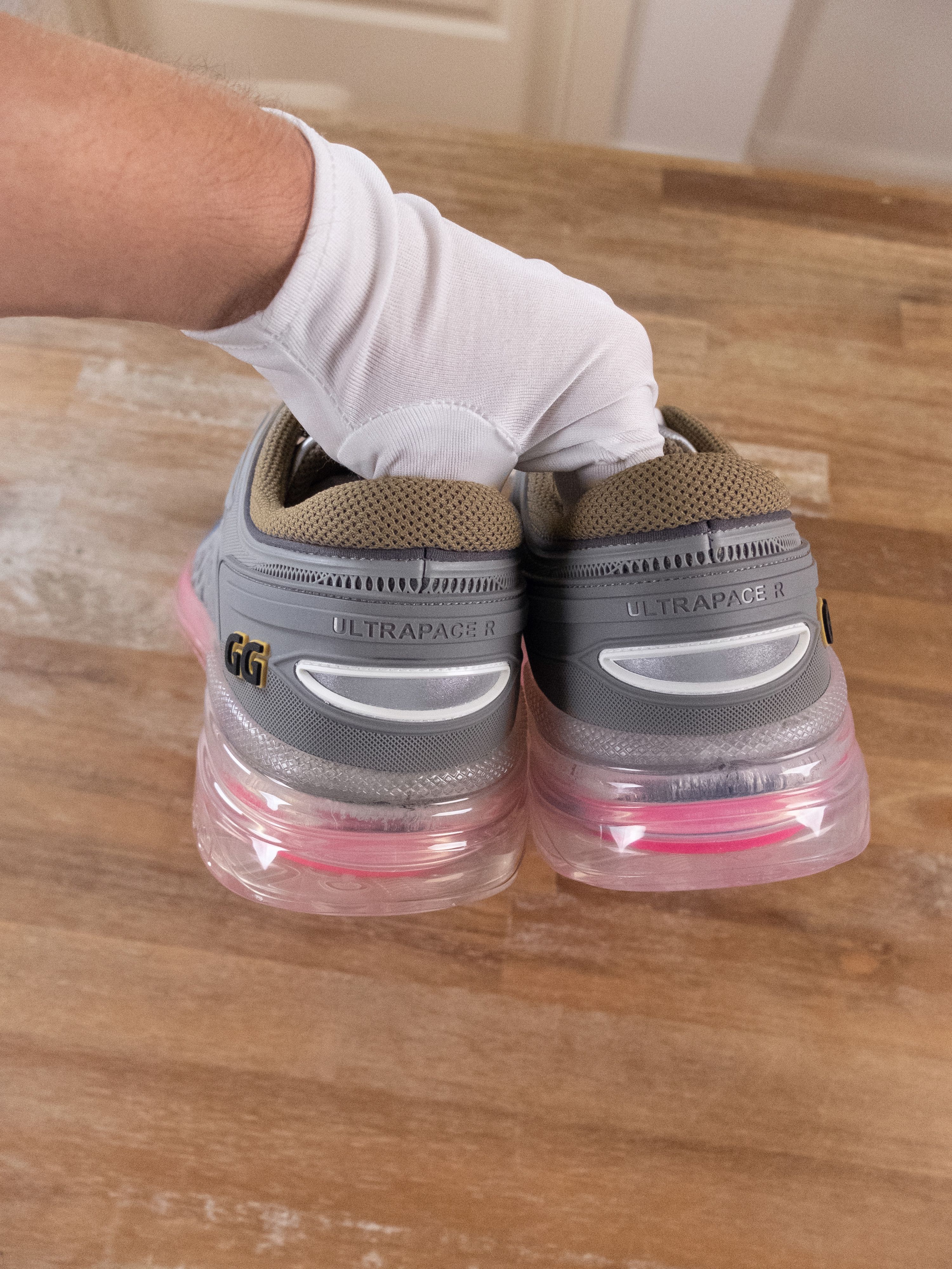 Gucci GUCCI Ultrapace R grey pink low sneakers - 9 US / 8.5 UK Size US 9 / EU 42 - 6 Thumbnail