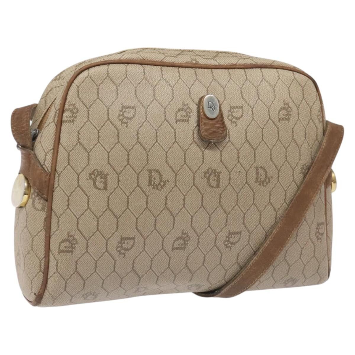 Dior DIOR Honeycomb Canvas Shoulder Bag Pvc Leather Beige Gold Size ONE SIZE - 1 Thumbnail