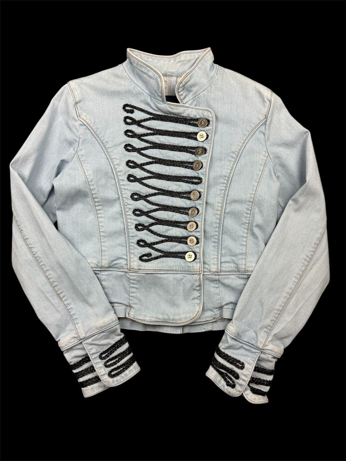 Vintage Witchery Vintage Denim Blue Jacket S10 With Cool Details Size L / US 10 / IT 46 - 2 Thumbnail
