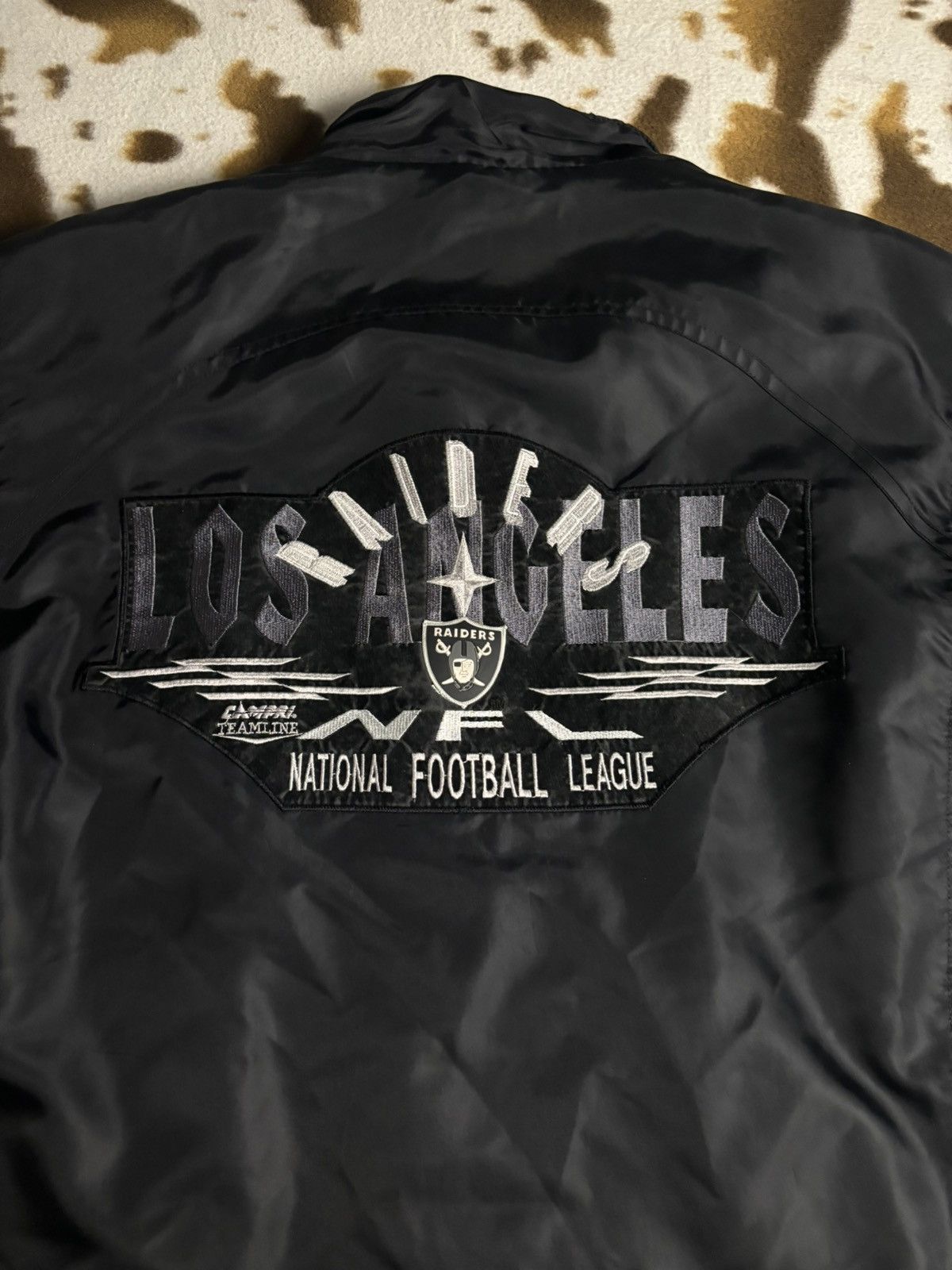 NFL × Vintage Vintage Bomber jacket NFL los Angeles Raiders Logo Campri Size US XL / EU 56 / 4 - 18 Thumbnail
