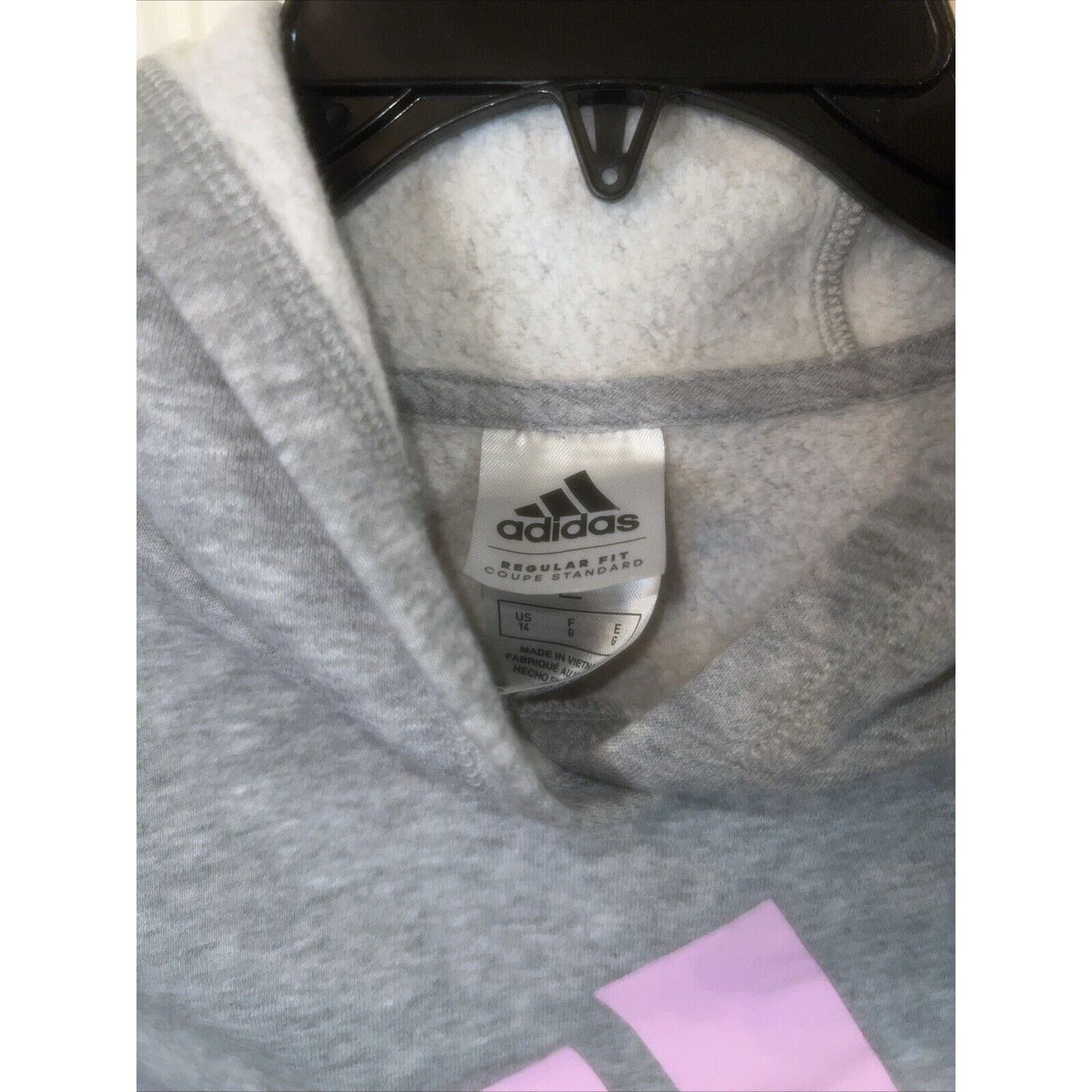 Adidas Adidas Fleece Hoodie Pullover Sweatshirt Gray Women's Large Size L / US 10 / IT 46 - 4 Thumbnail