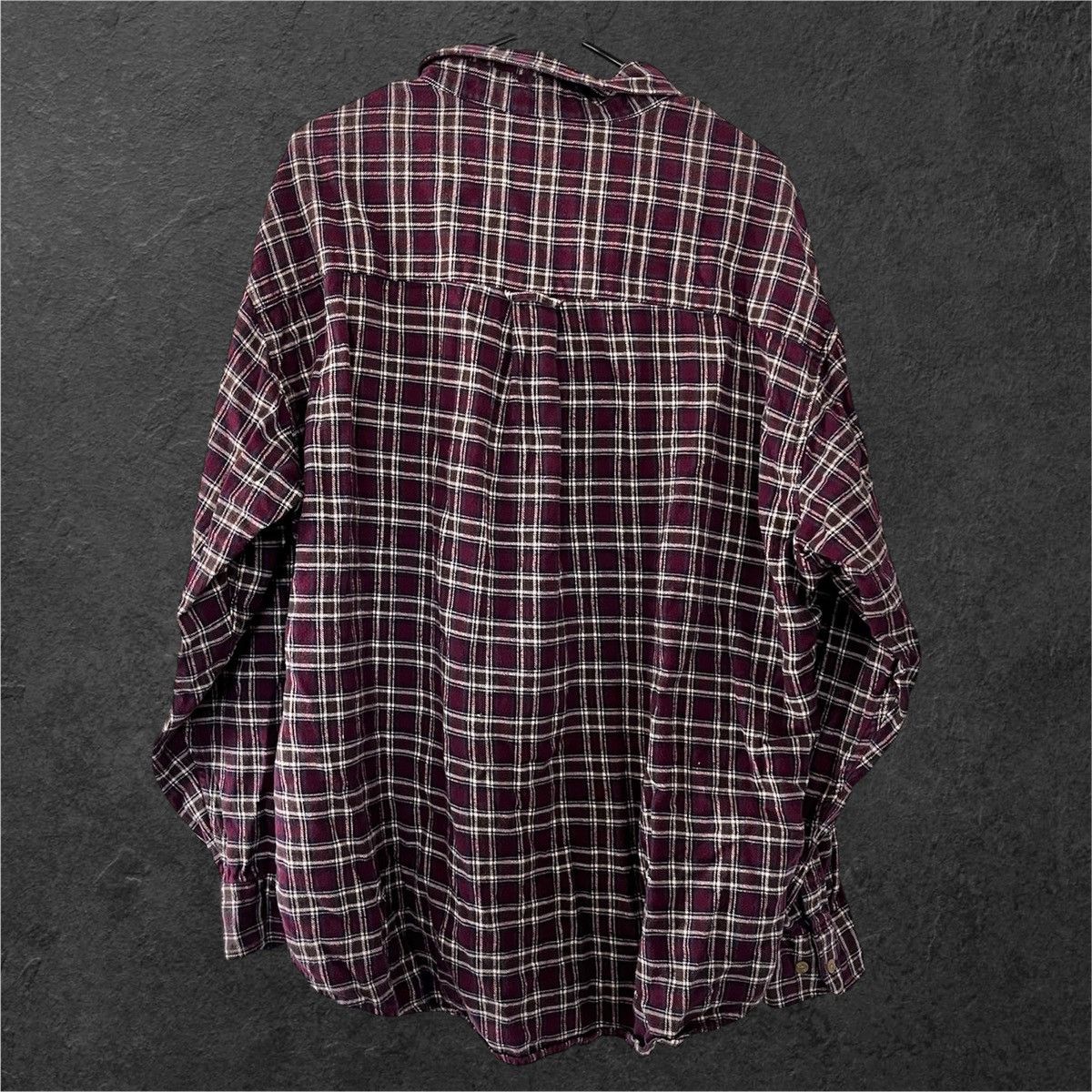 Other Bill Blass burgundy plaid button up shir Size US XXL / EU 58 / 5 - 2 Thumbnail