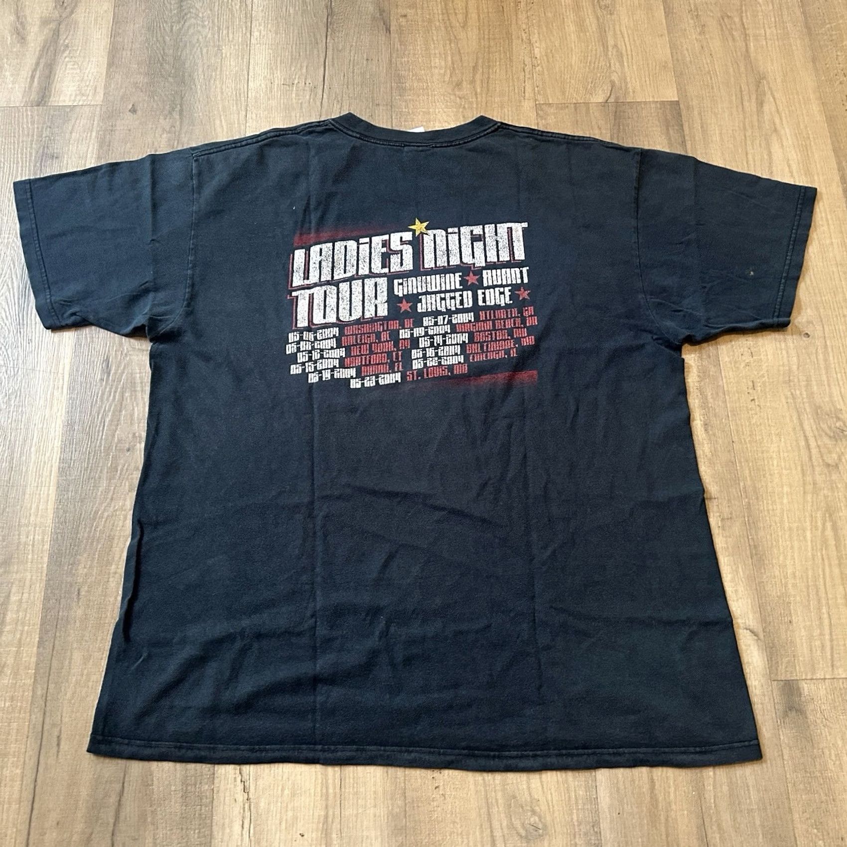 Anvil VINTAGE Jagged Edge Shirt Mens XL Ladies Night Tour R&B 2004 Black Short Sleeve Size US XL / EU 56 / 4 - 5 Thumbnail