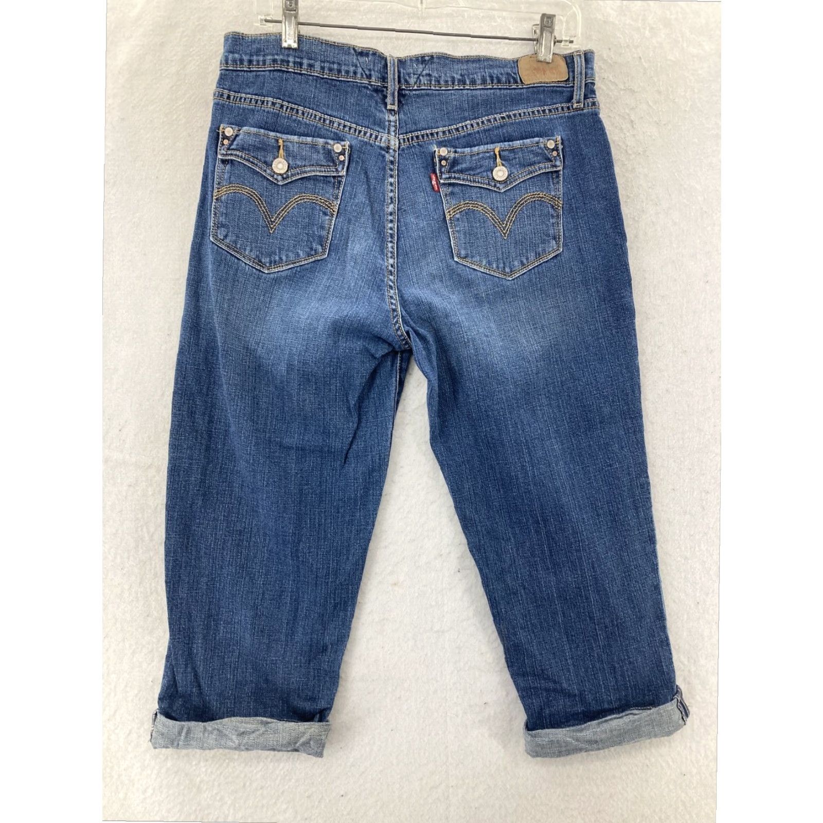 Levi's Levi's Women's Blue Mid Rise Cropped Jeans Size 10 Regular Size 32" / US 10 / IT 46 - 2 Thumbnail