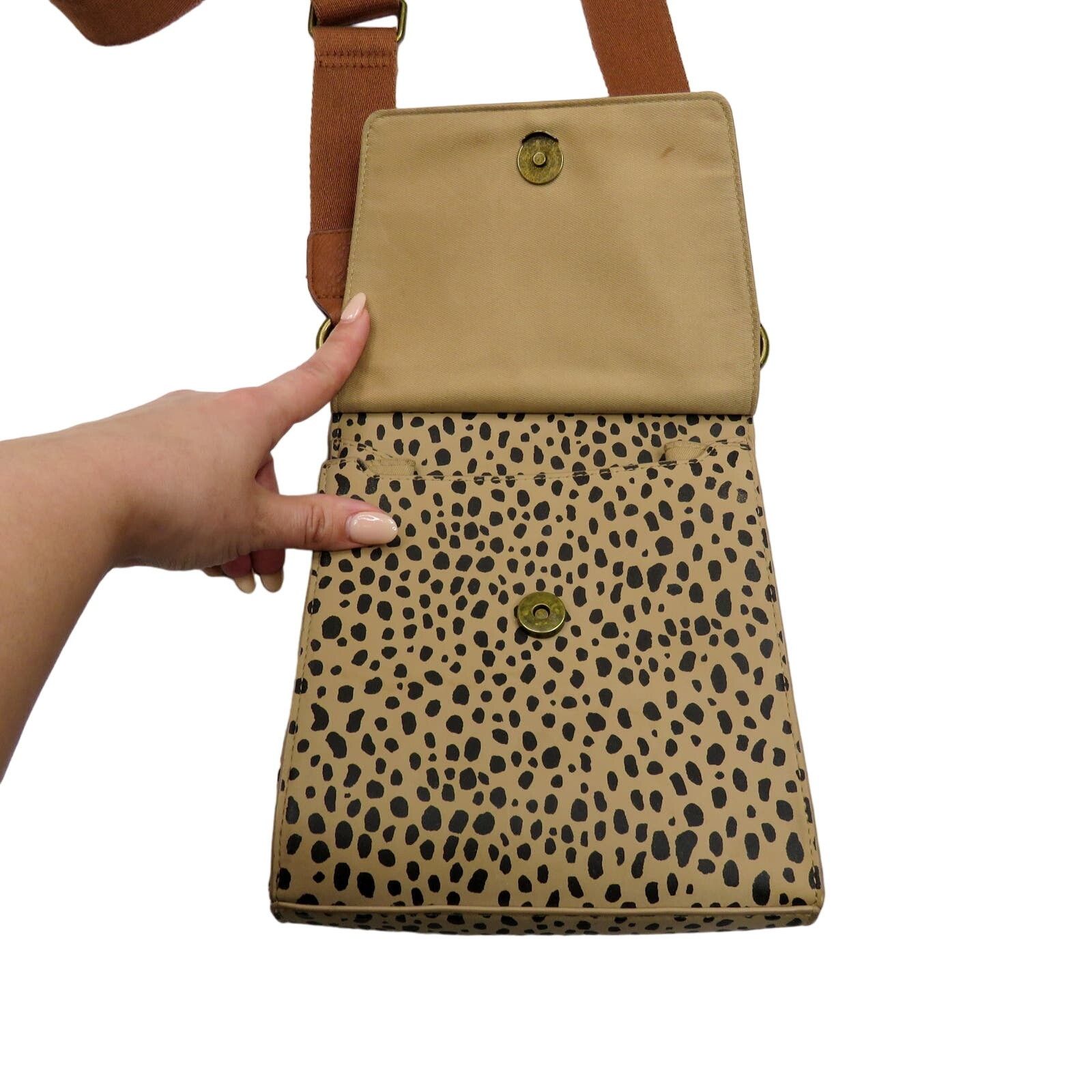 Target Basics Universal Thread Leopard Print Crossbody Bag Size ONE SIZE - 5 Thumbnail