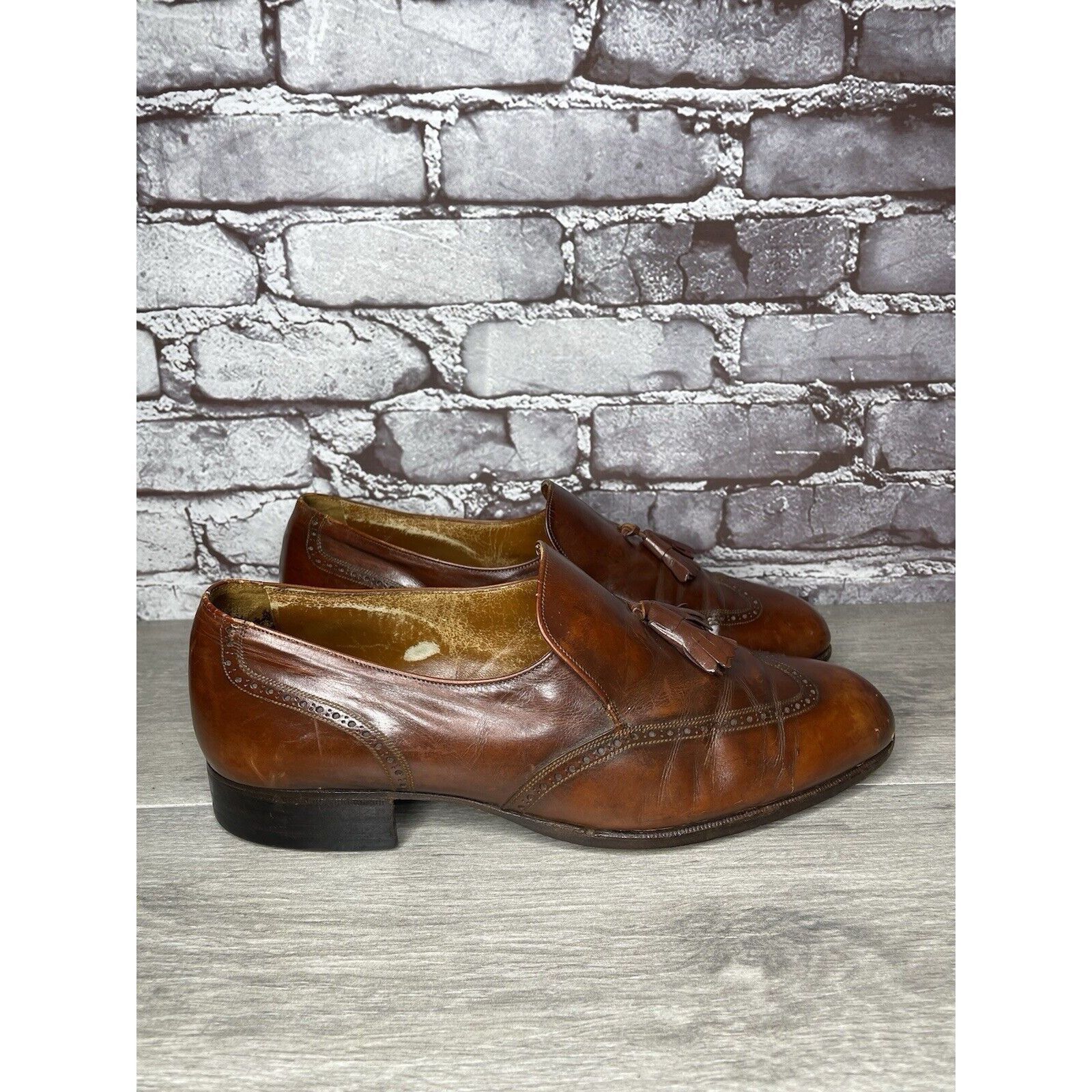 Bally Bally Satolas Brown Leather Wingtip Tassel Loafer Dress Shoe Size US 10 / EU 43 - 3 Thumbnail