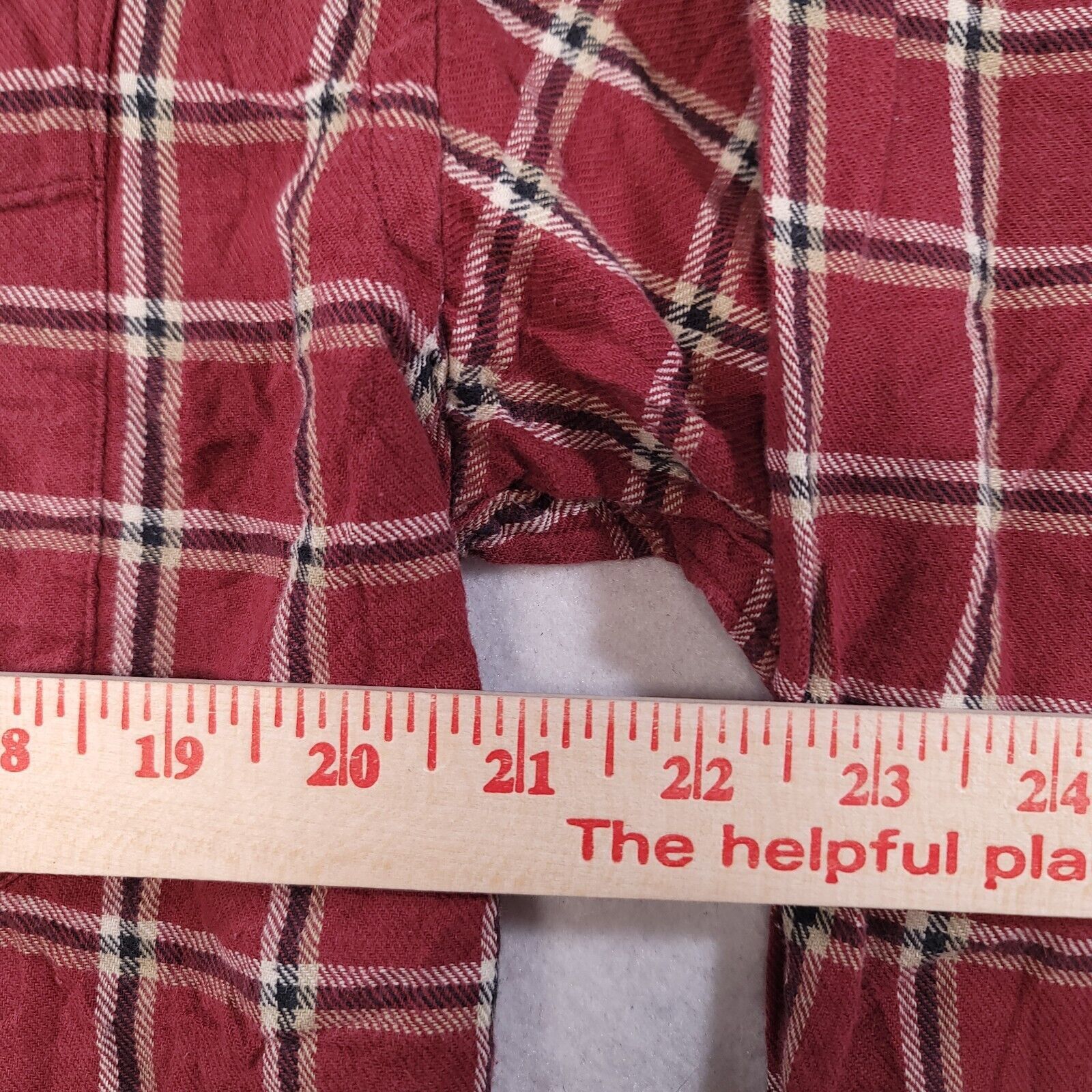 Haggar Haggar Windowpane Flannel Button Up Shirt Mens Size L Red Size US L / EU 52-54 / 3 - 8 Thumbnail