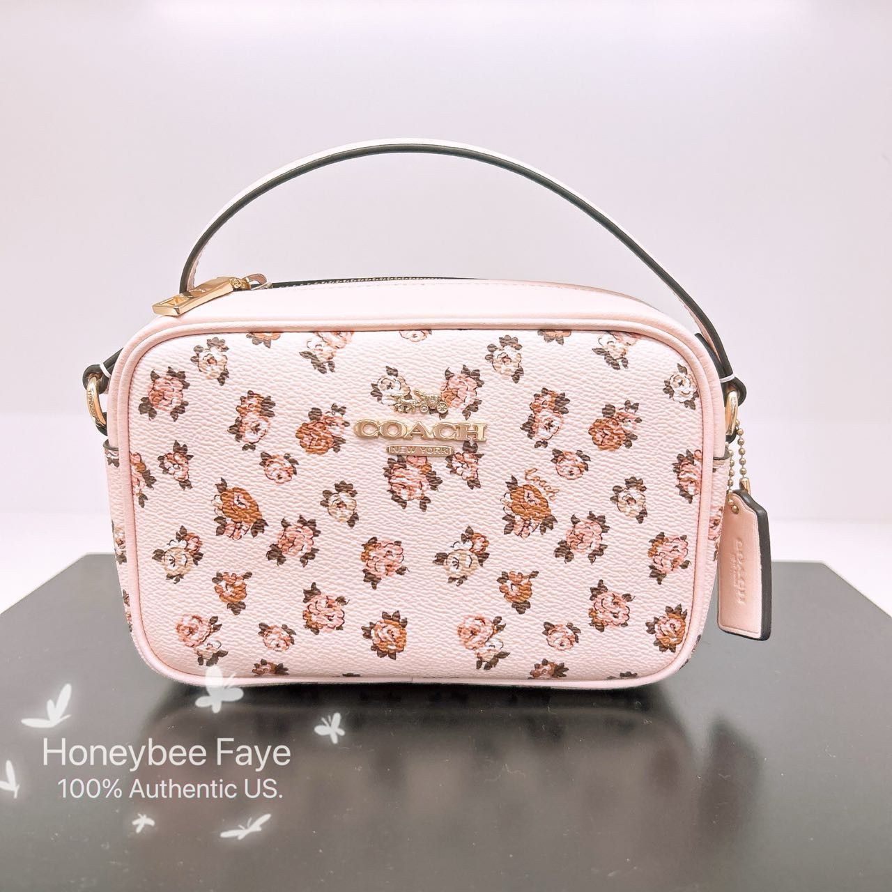 Coach Mini Jamie Camera Bag With Rose Print CY780 Size ONE SIZE - 1 Thumbnail