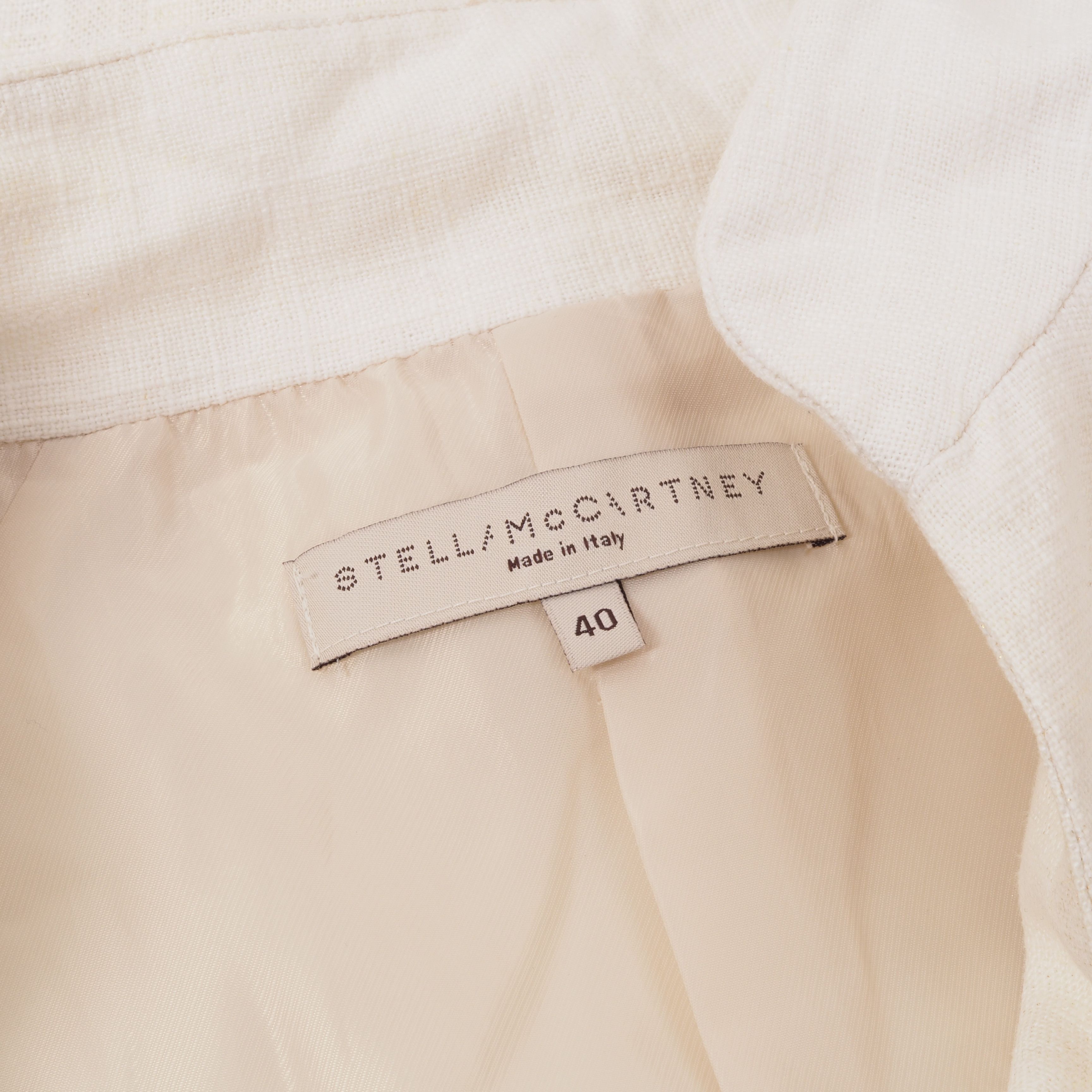 Stella McCartney STELLA MCCARTNEY Vintage Linen Ivory Cape Kimono Jacket Size S / US 4 / IT 40 - 7 Thumbnail